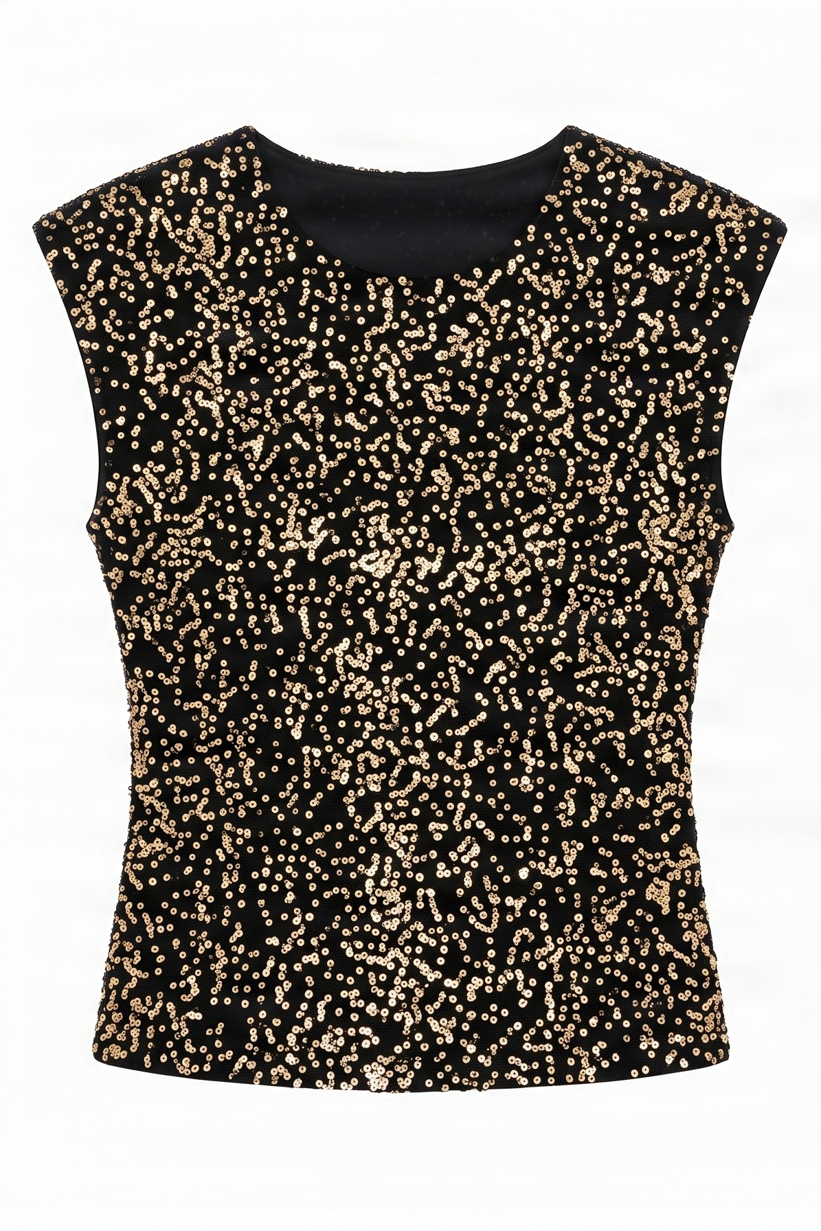 Camiseta lentejuelas ocre mini manga Lolitas&L