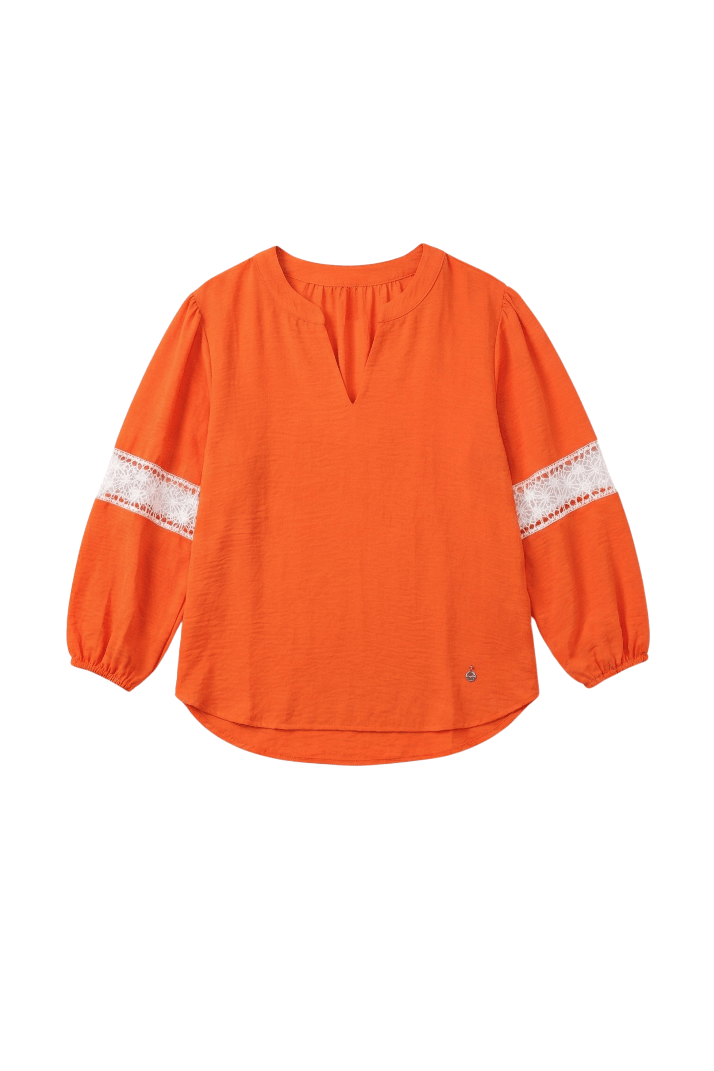 Camiseta naranja manga al codo con bordado ingles LolitasyL - lolitasyl.com