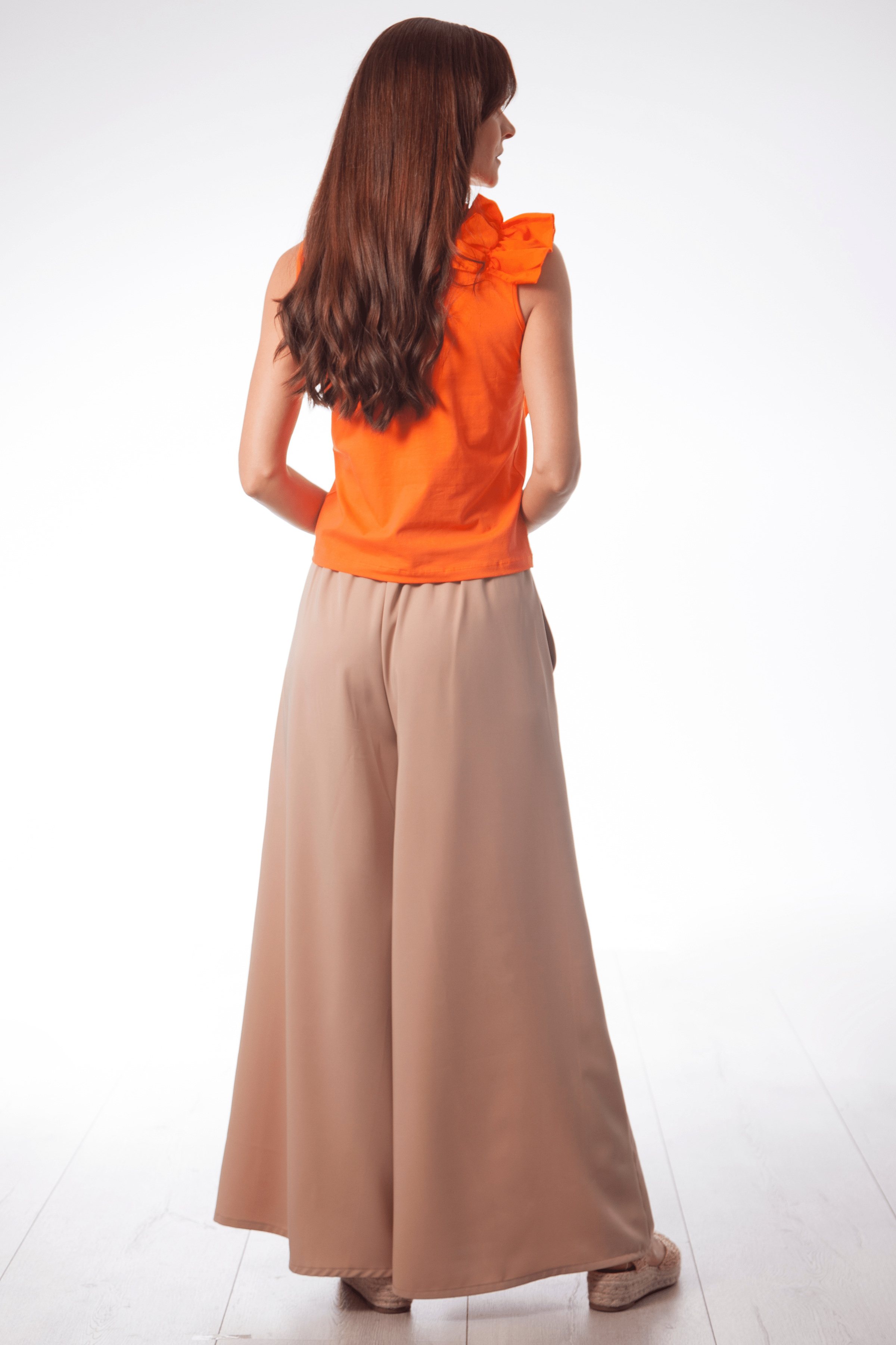 Camiseta naranja tira fruncida en delantero Lolitas&L - lolitasyl.com