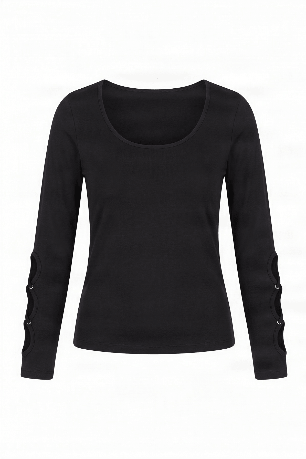 Camiseta negra aberturas en mangas Lolitas&L - lolitasyl.com