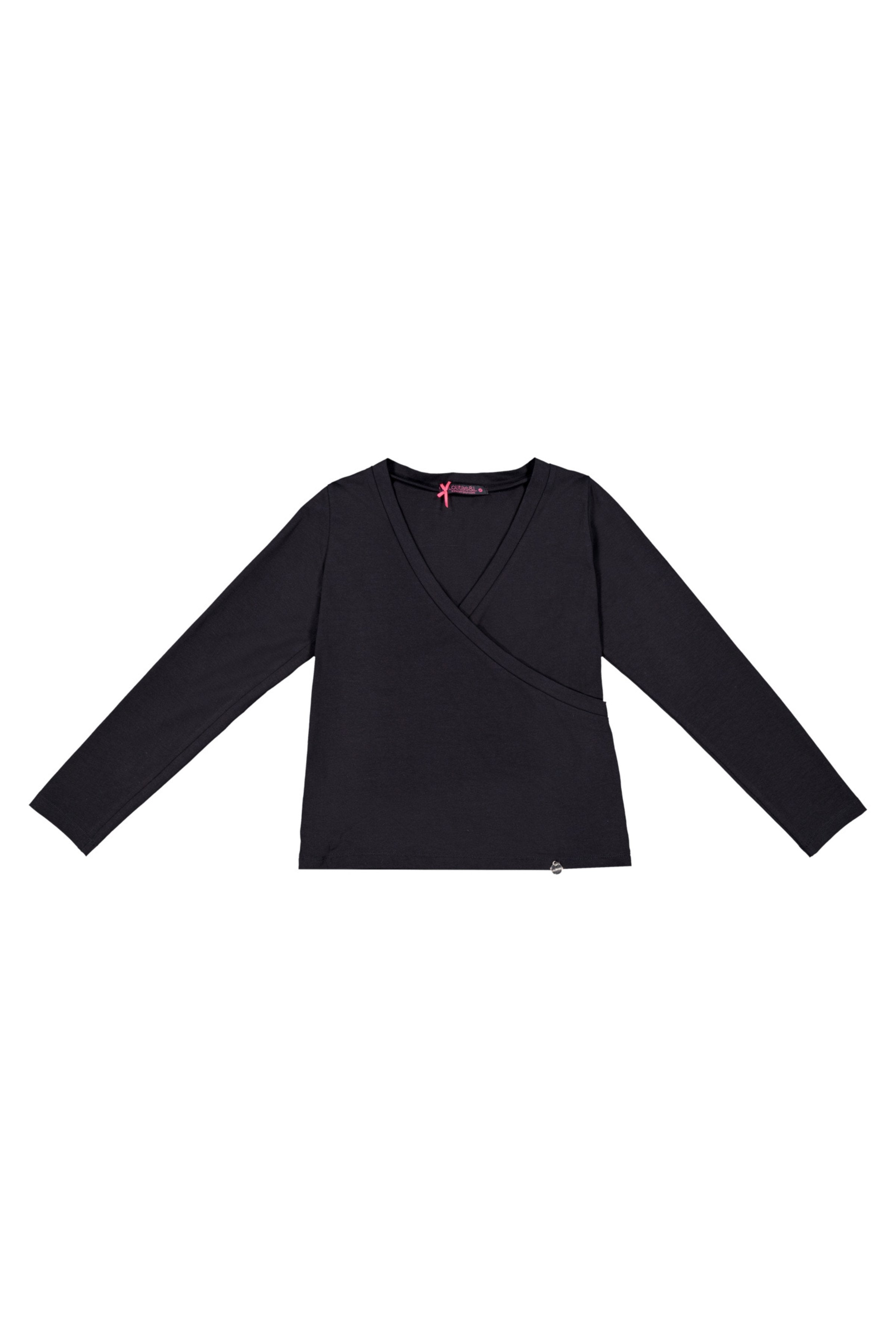 Camiseta negra algodon cruzada Lolitas&L - lolitasyl.com