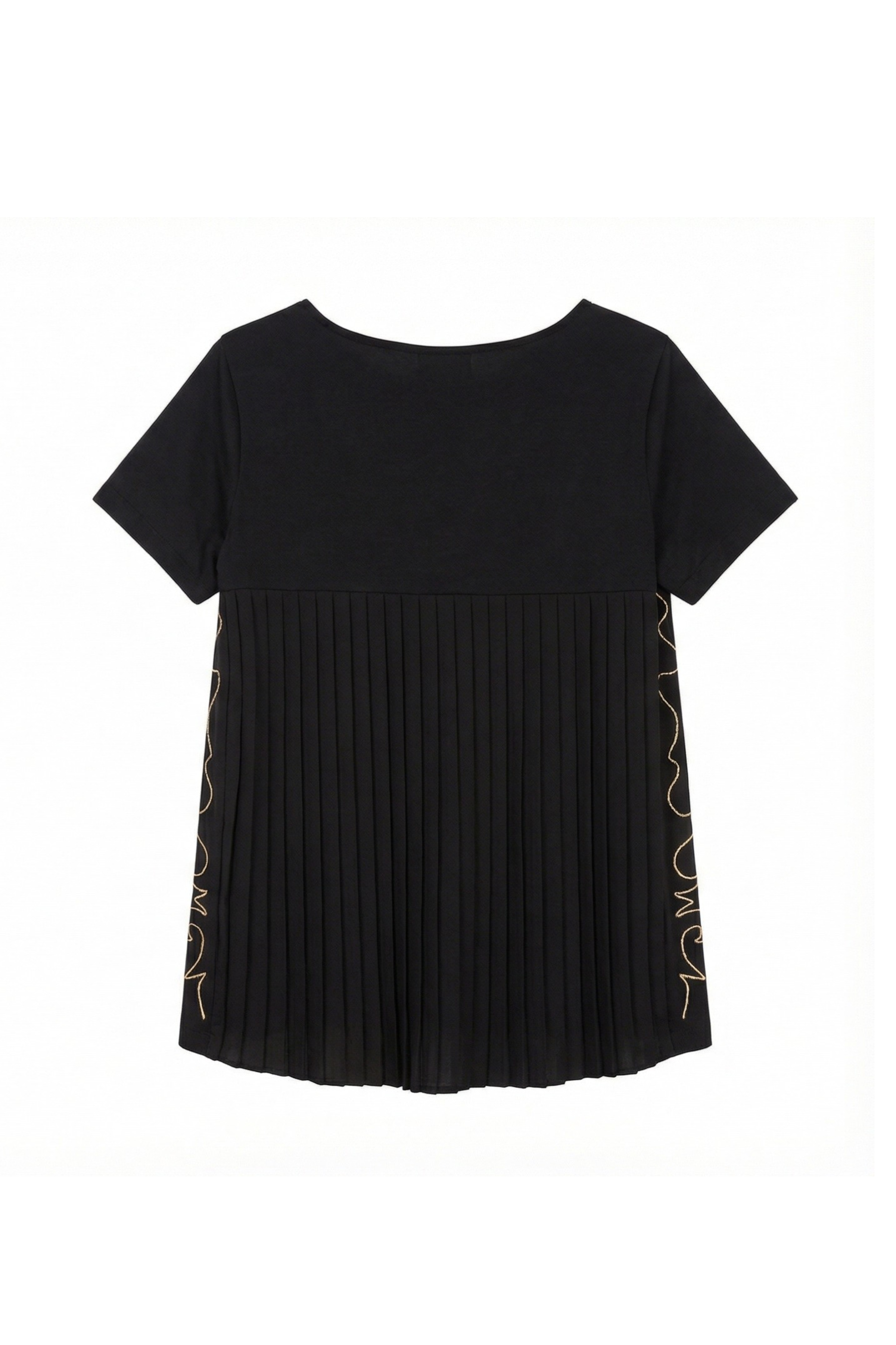 Camiseta negra bordado oasis beige LolitasyL
