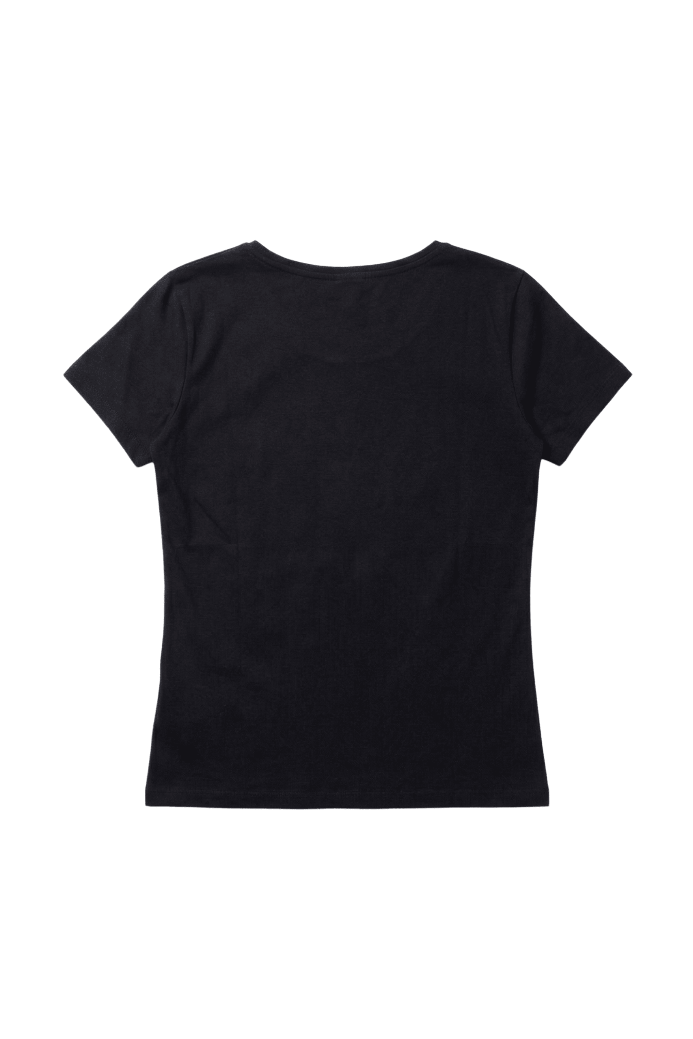 Camiseta negra escote redondo con flor Lolitas&L - lolitasyl.com