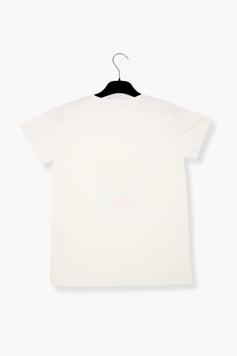 Camiseta Preloved blanca estampado chips Lolitas&L - lolitasyl.com