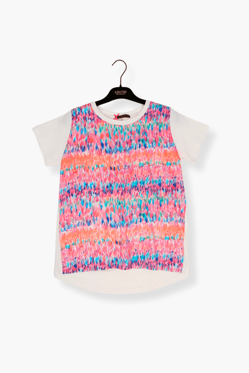 Camiseta Preloved blanca estampado Watercolour Lolita&L - lolitasyl.com