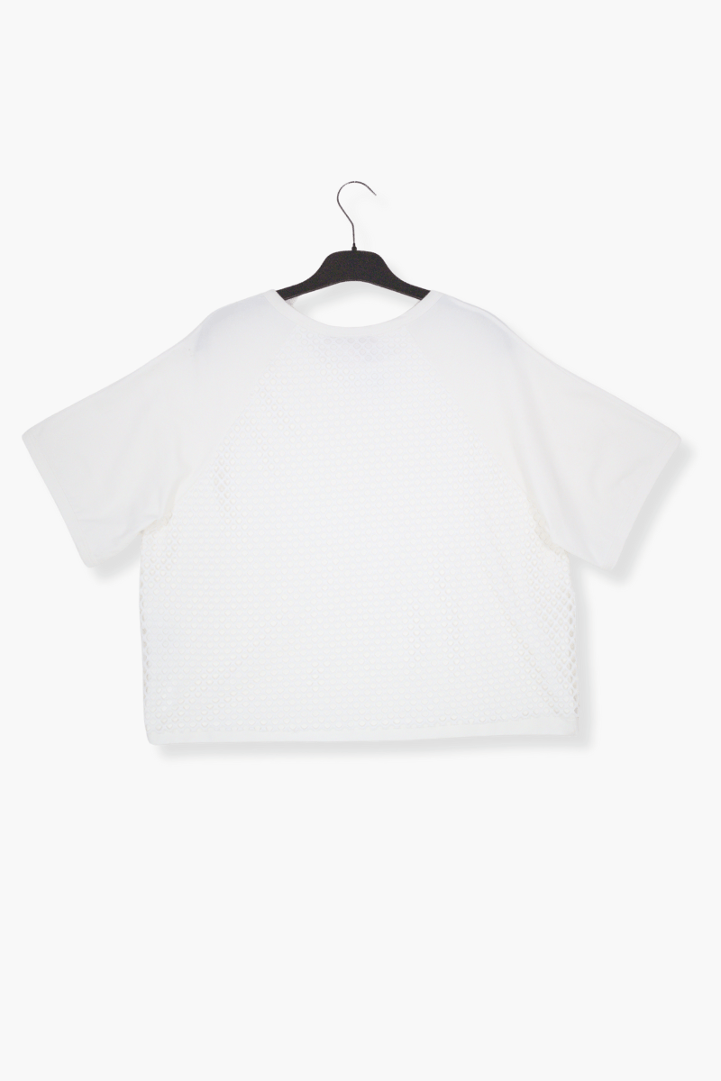Camiseta Preloved blanca over con rejilla en la espalda Lolitas&L - lolitasyl.com