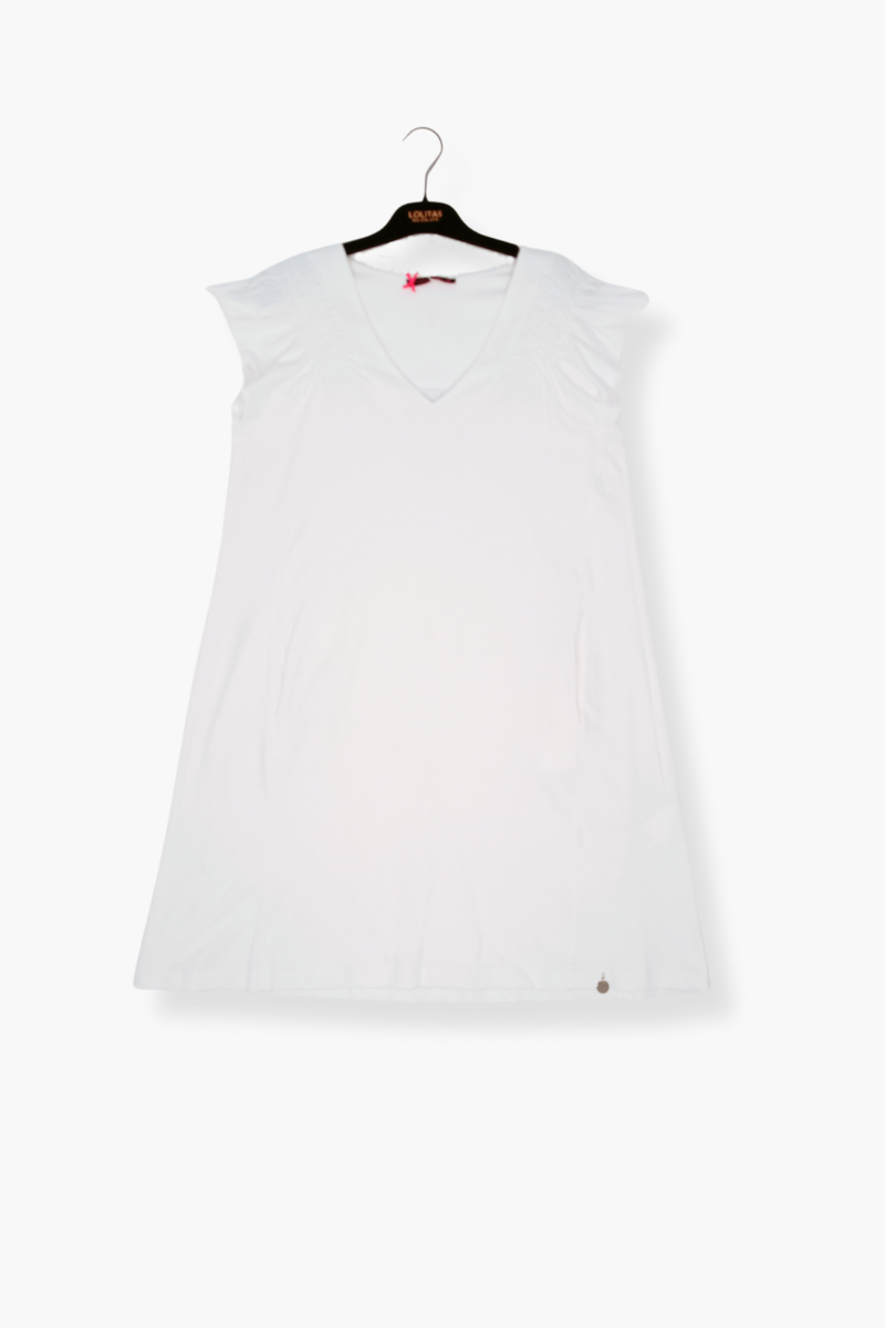 Camiseta Preloved blanca oversize con escote en uve Lolitas&L