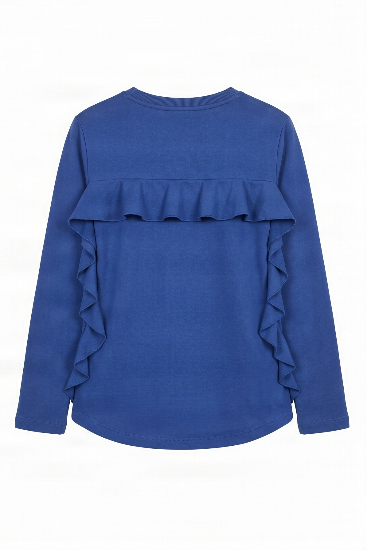 Camiseta de punto azul volante en la espalda Lolitas&L
