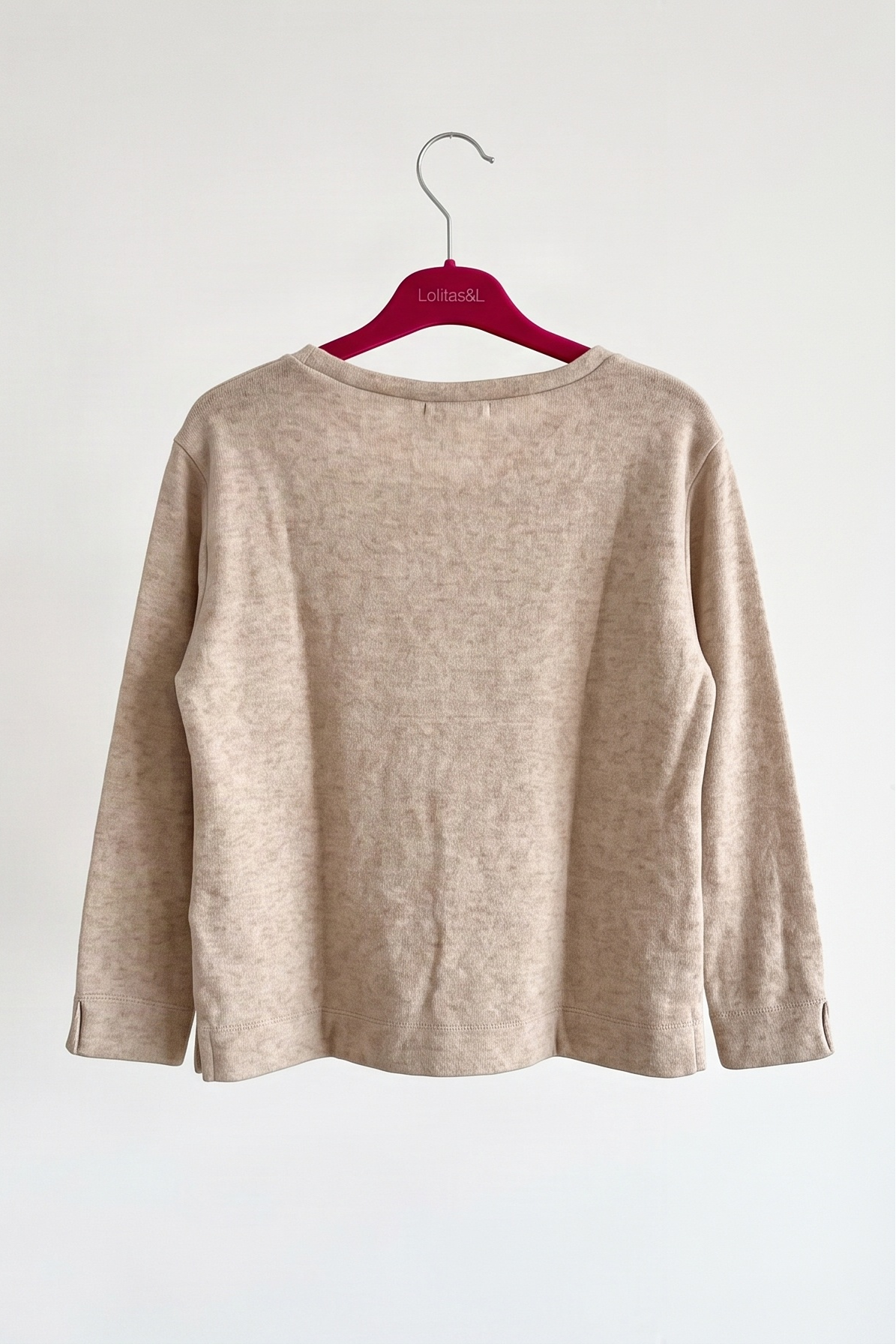 Camiseta de Punto Beige con Flores Multicolor Preloved