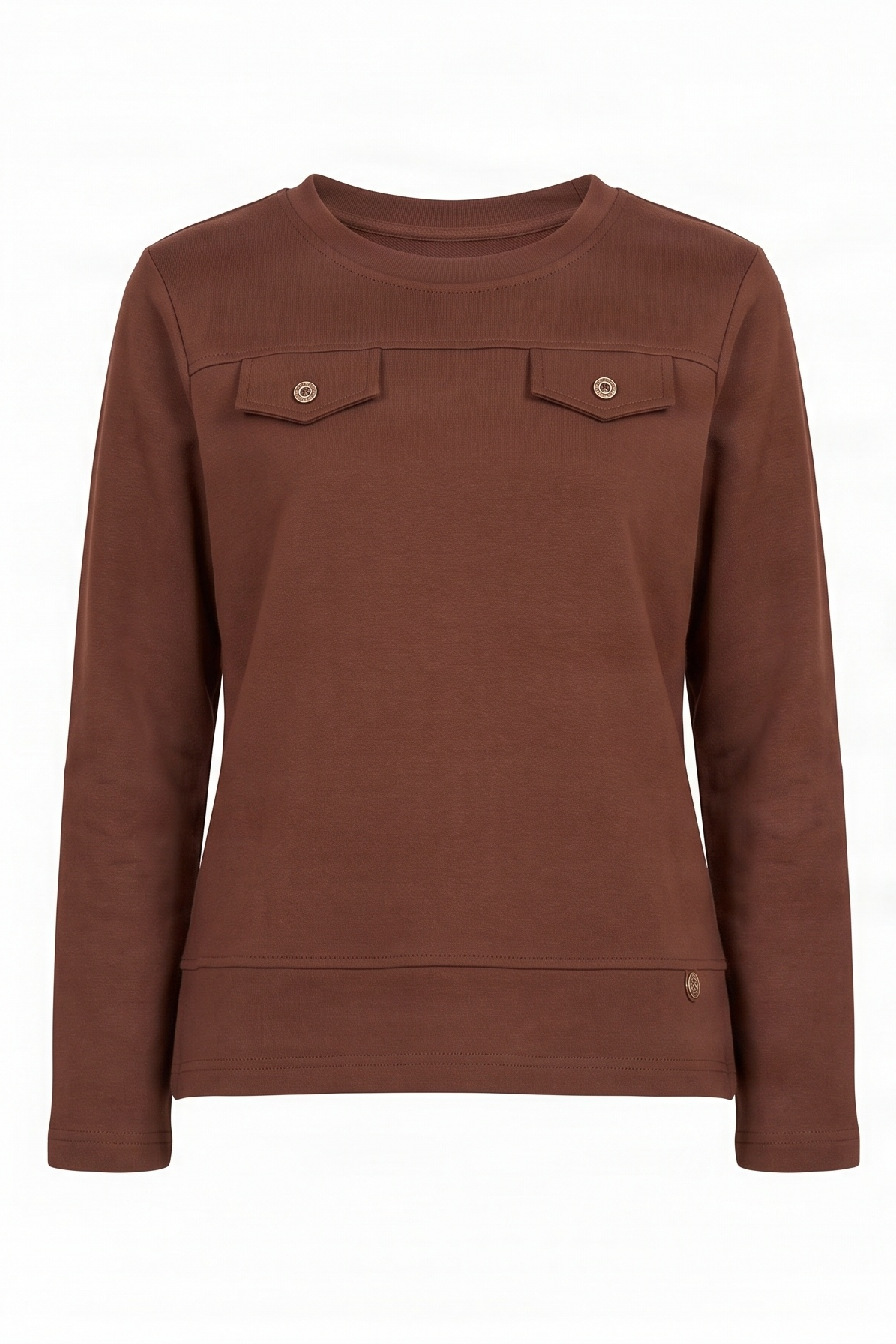 Camiseta de punto marron con botones dorados Lolitas&L