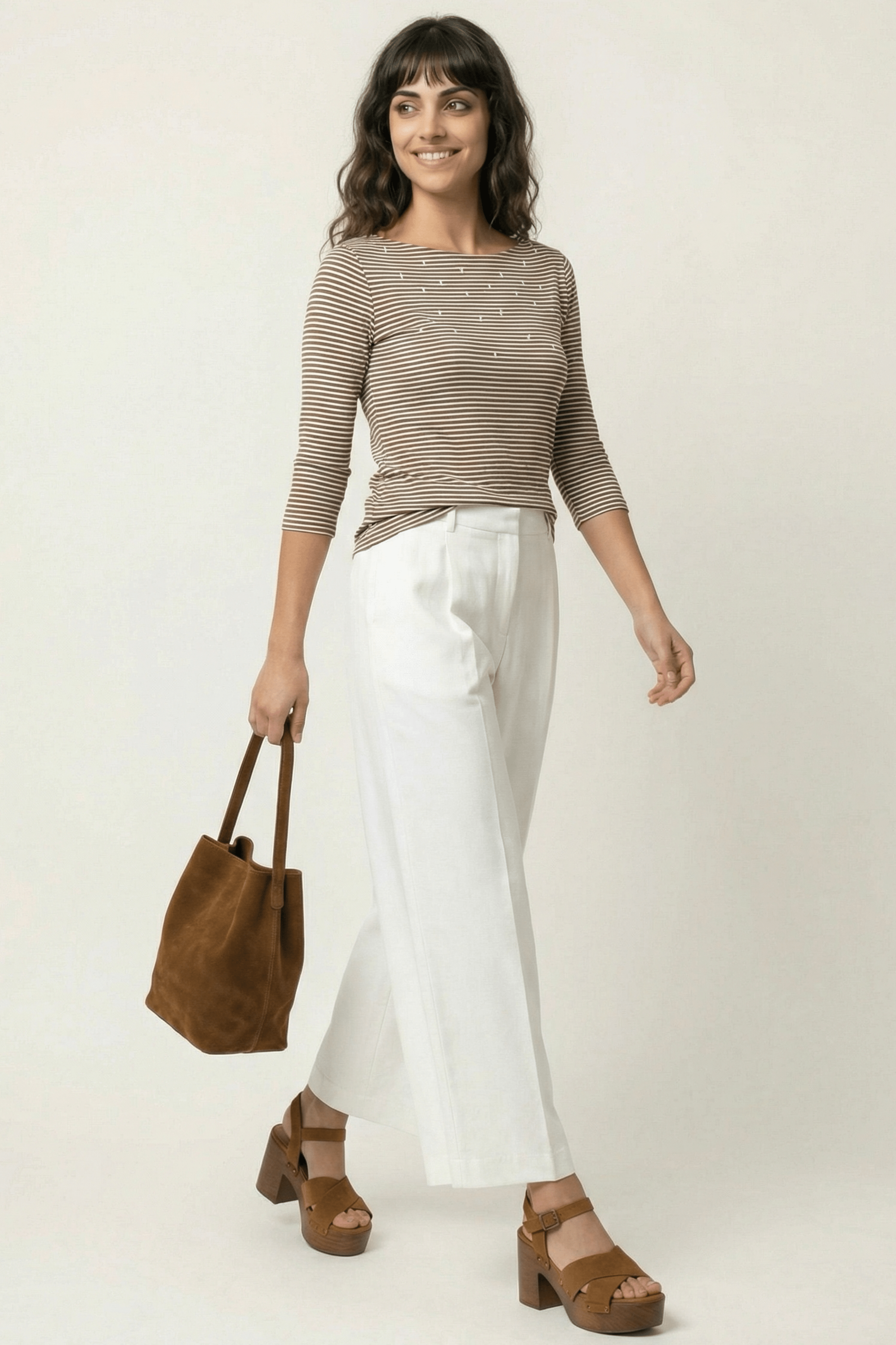 Camiseta rayas negras detalle perlas en delantero Lolitas&L - lolitasyl.com