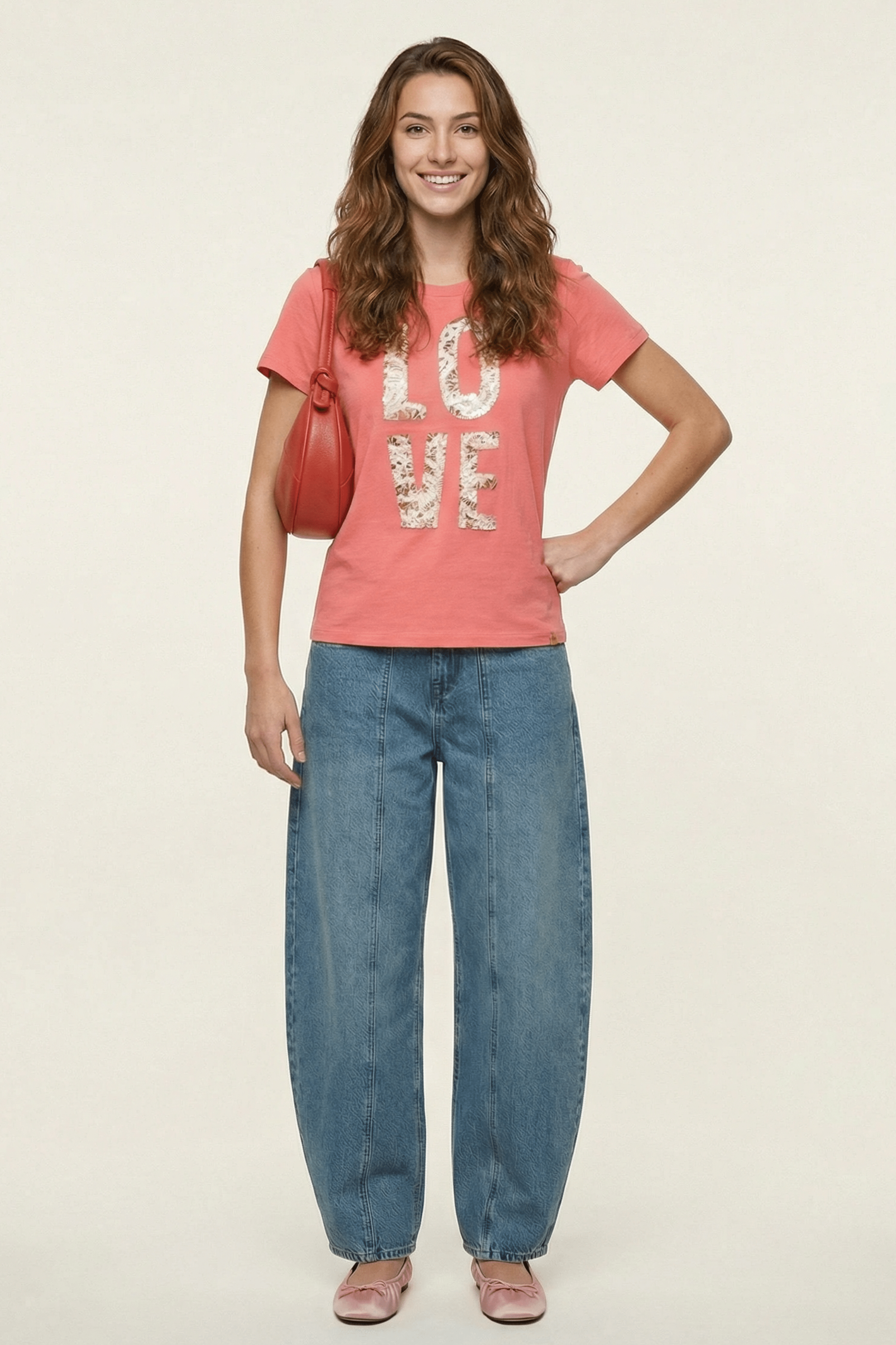 Camiseta rosa bordado LOVE grogre Lolitas&L - lolitasyl.com