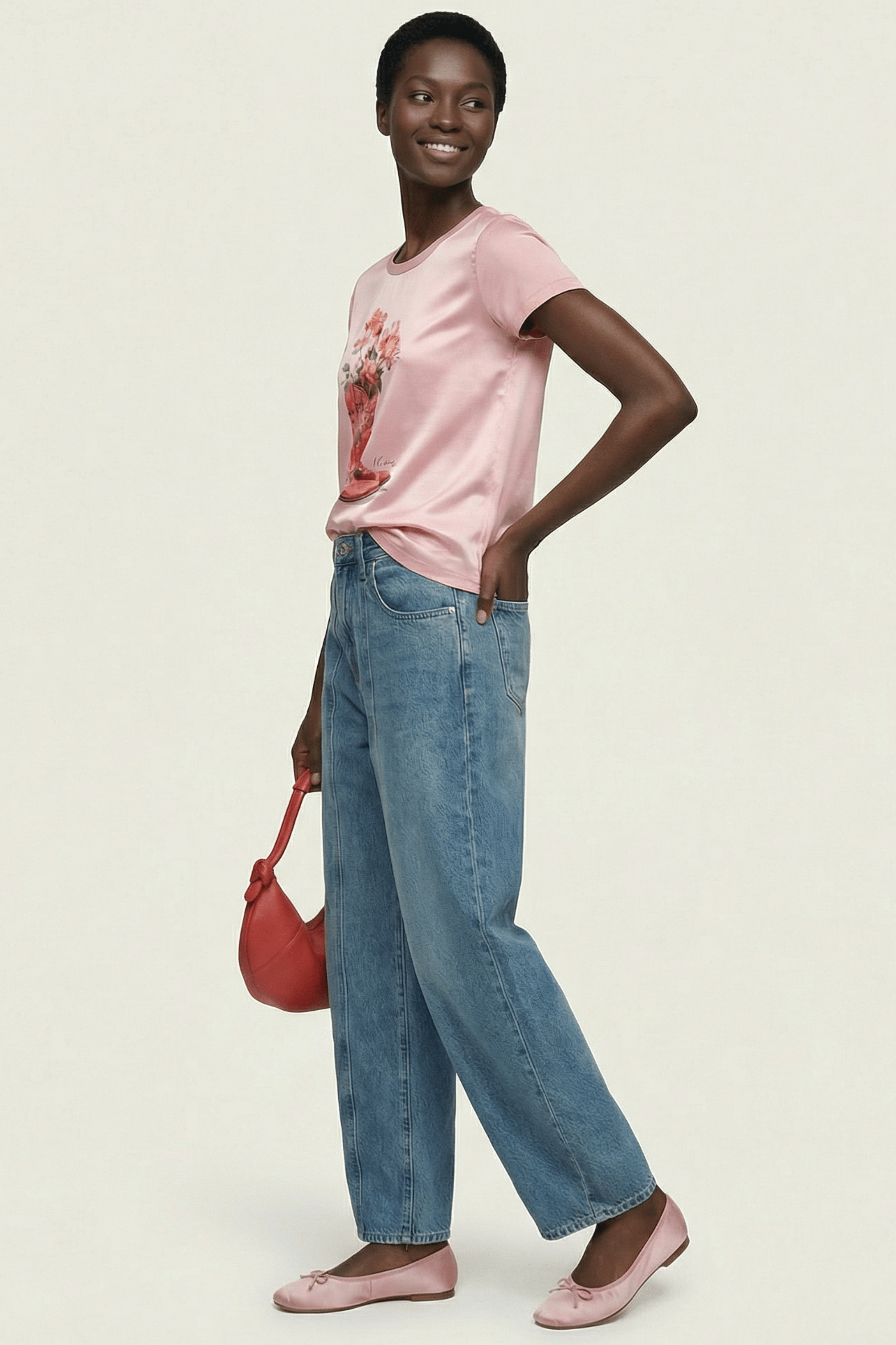 Camiseta rosa con estampado bota cowoy Lolitas&L - lolitasyl.com