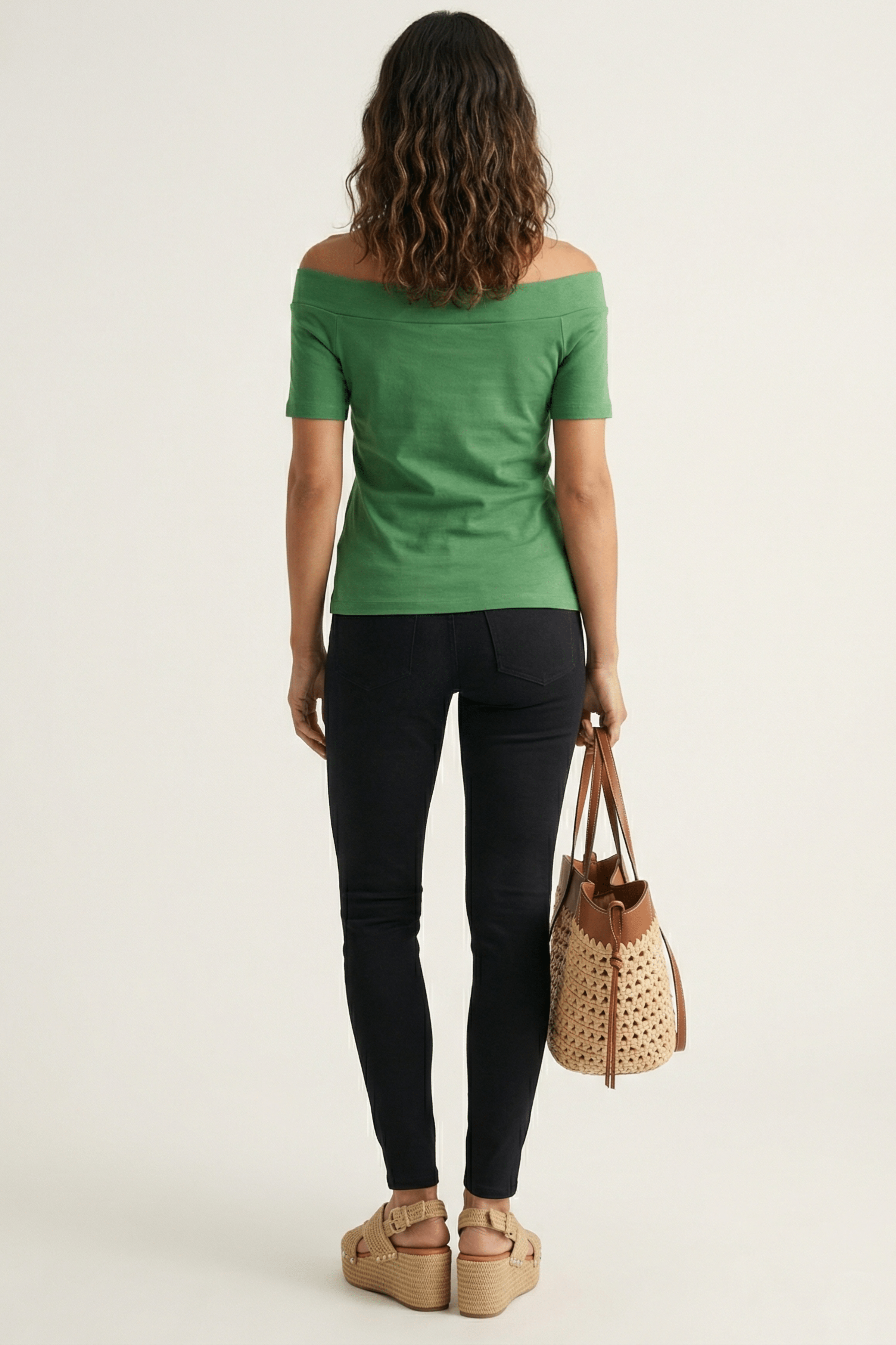 Camiseta verde hierba bardot Lolitas&L - lolitasyl.com