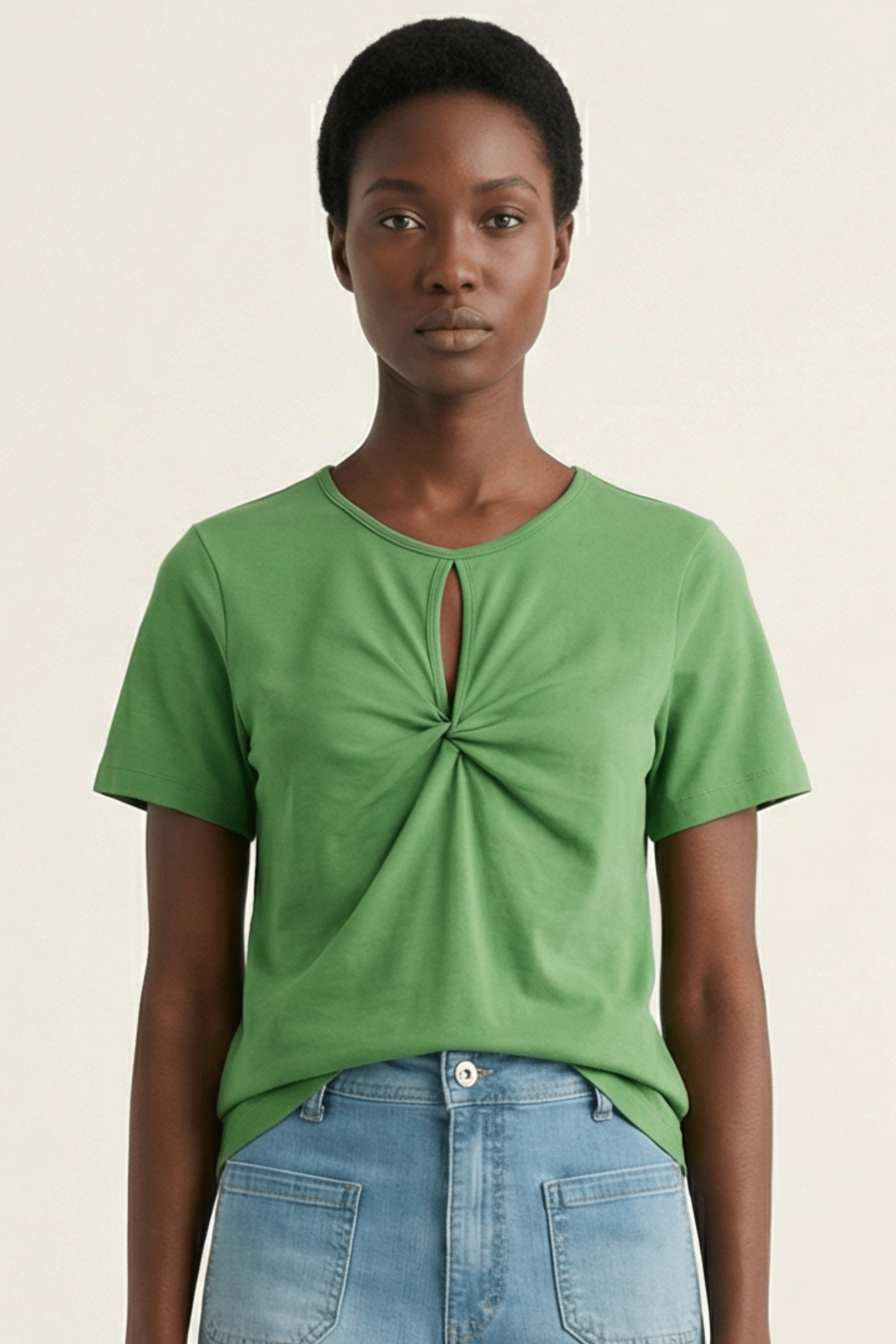 Camiseta verde manzana lagrima con fruncido Lolitas&L - lolitasyl.com