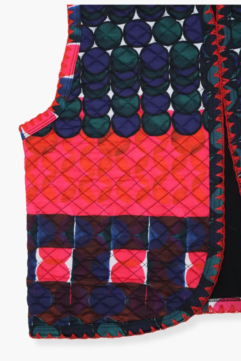 Chaleco estampado geometrico con bordado Lolitas&L - lolitasyl.com