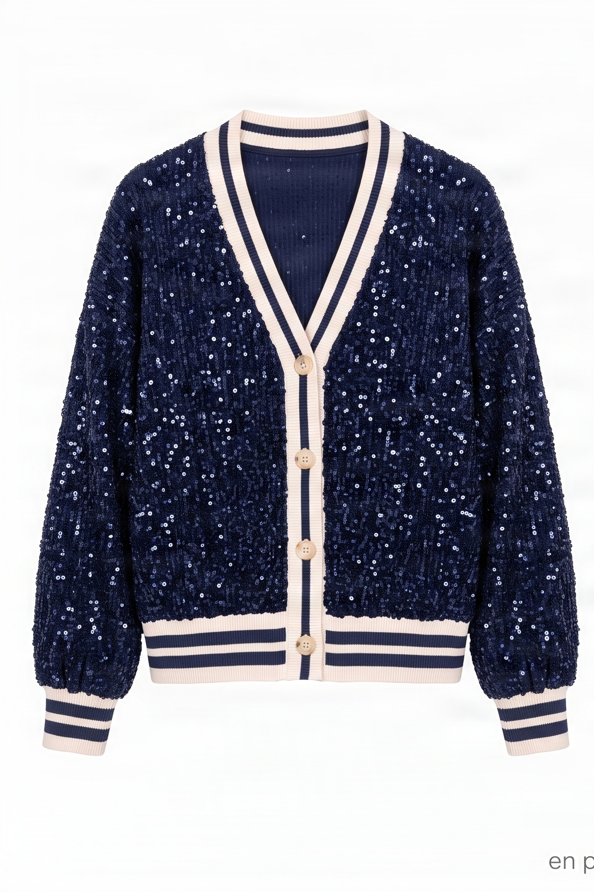 Chaqueta azul lentejuelas elasticos con botones Lolitas&L
