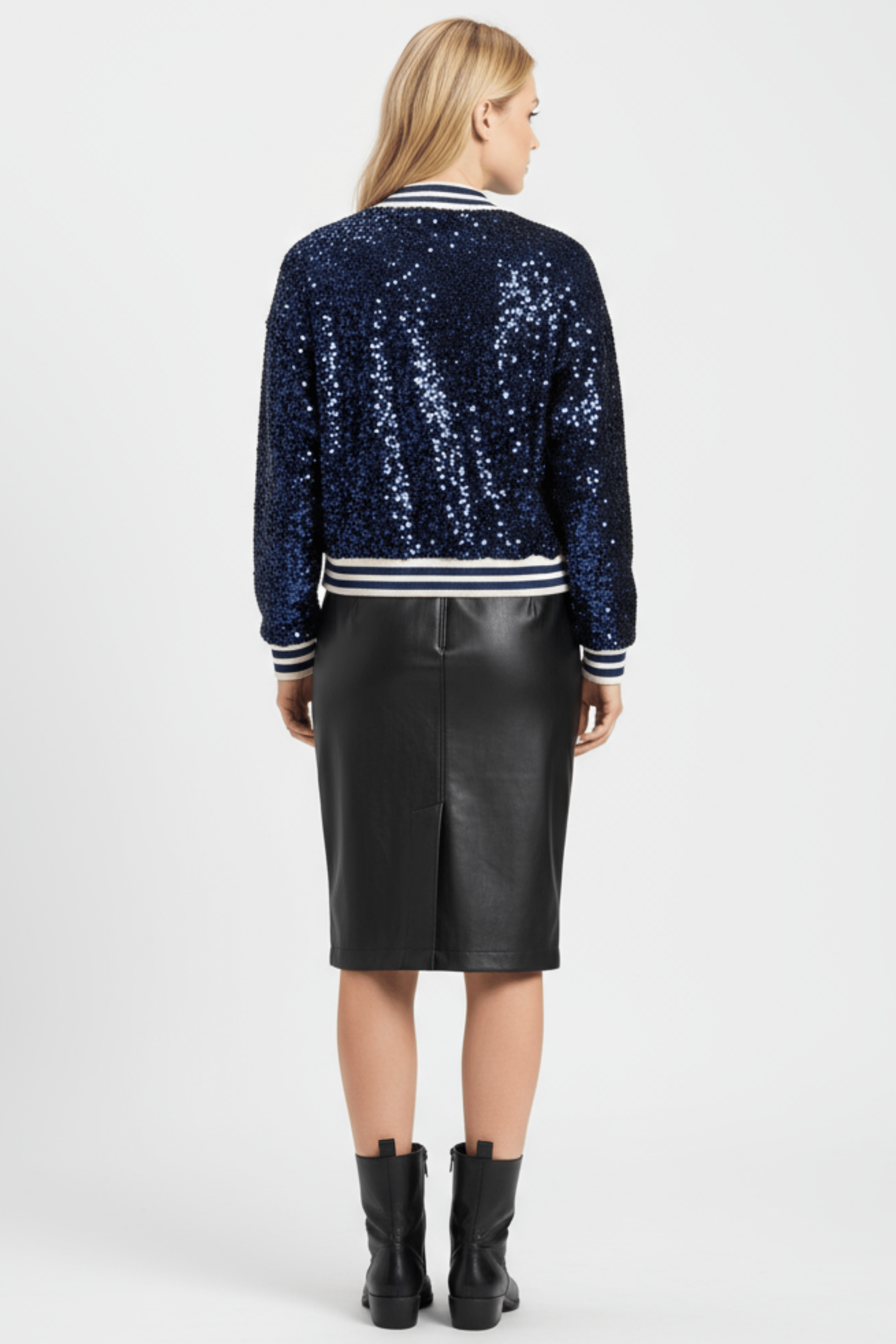 Chaqueta azul lentejuelas elasticos con botones Lolitas&L - lolitasyl.com