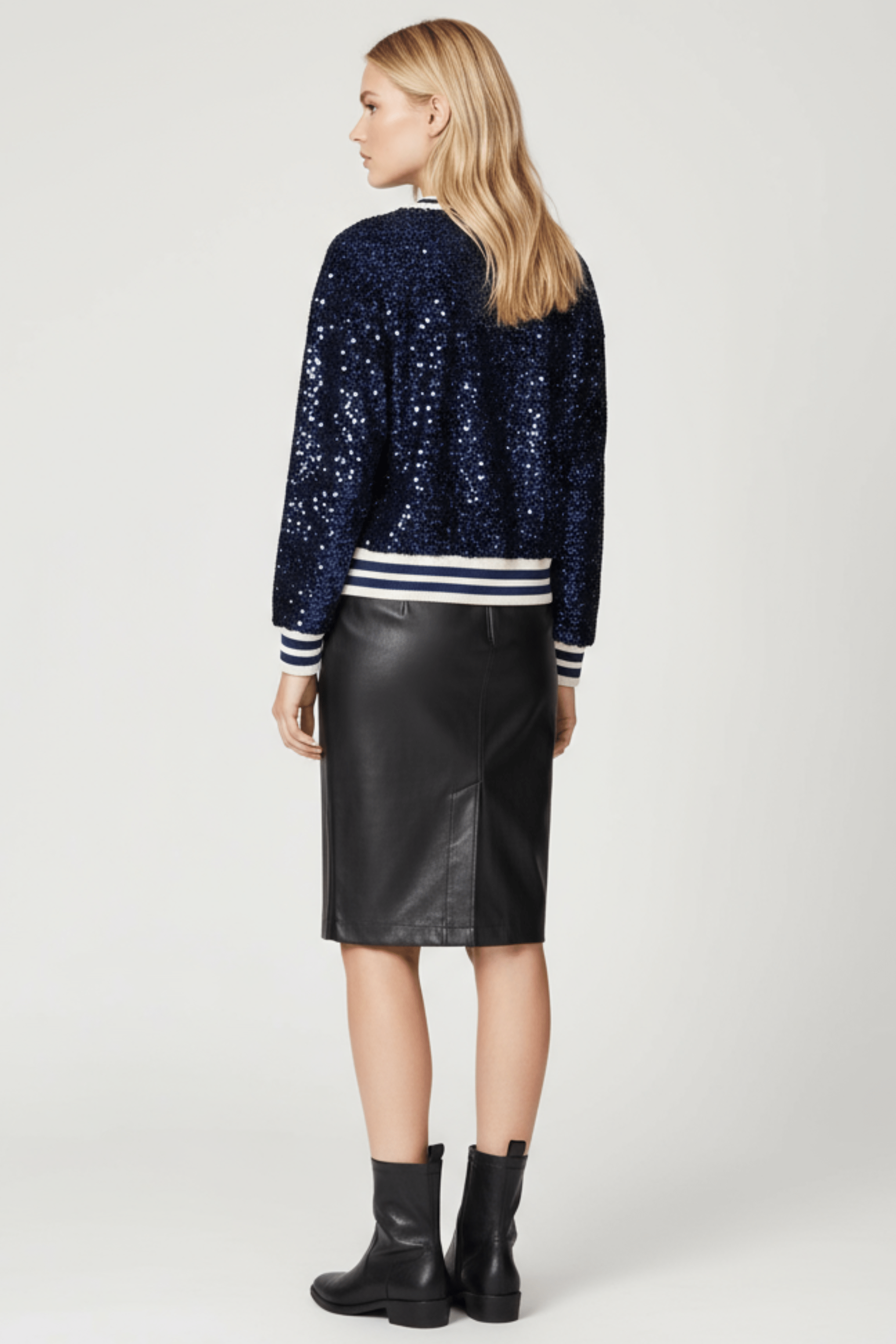 Chaqueta azul lentejuelas elasticos con botones Lolitas&L - lolitasyl.com