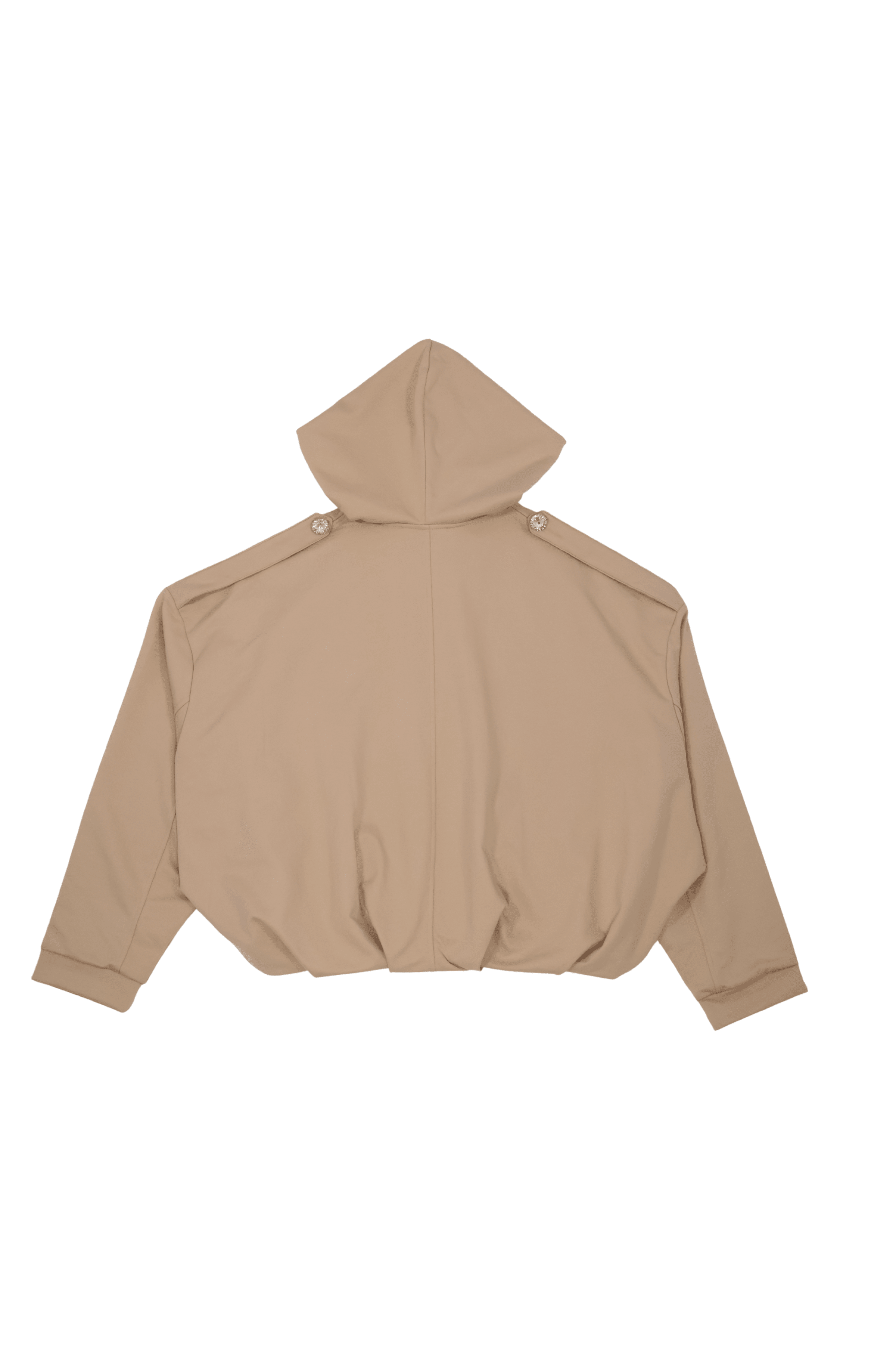 Chaqueta beige bomber con capucha y strass Lolitas&L - lolitasyl.com