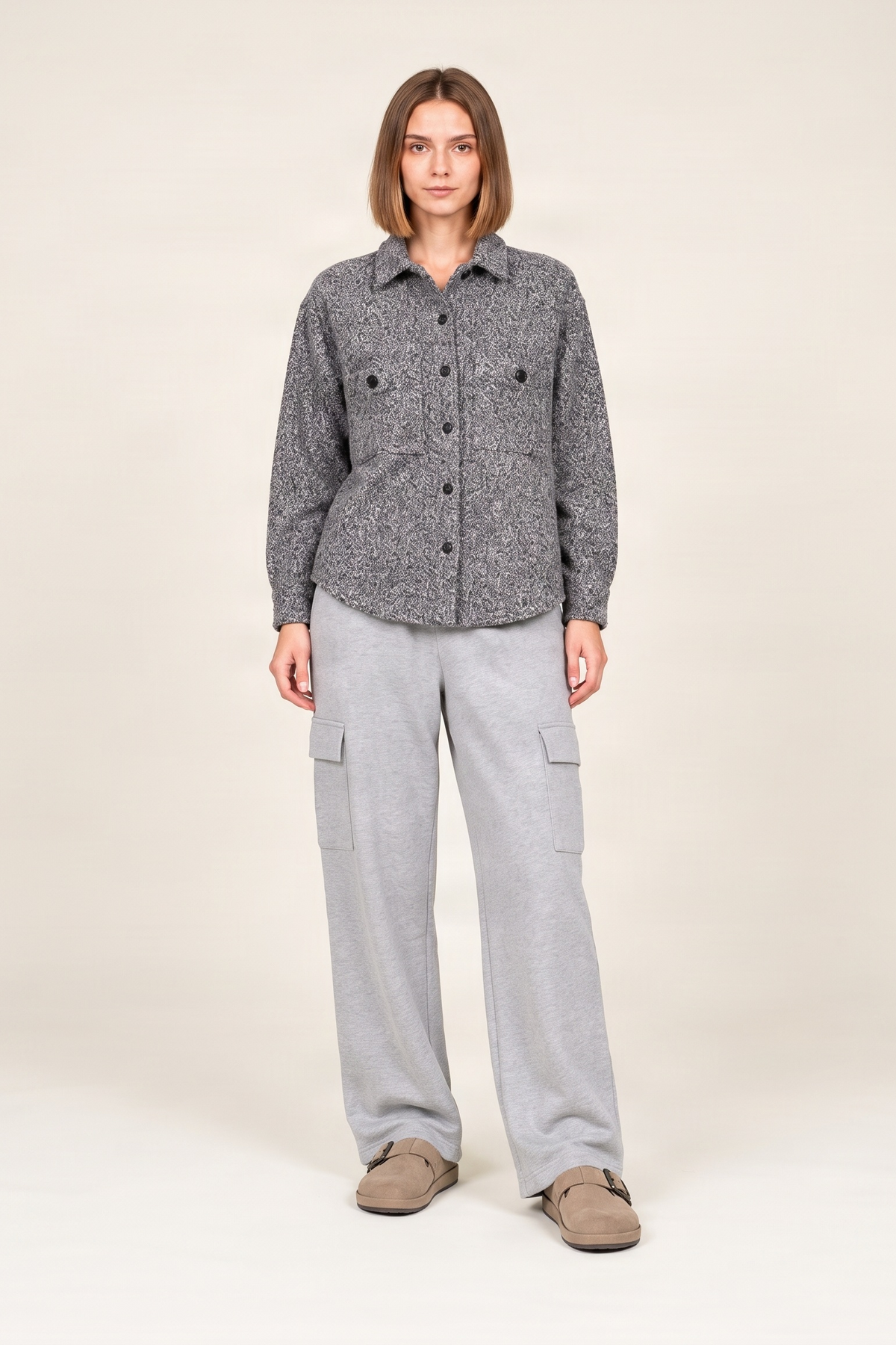 Sobrecamisa Gris Vigoré en Algodón – Lolitas&L