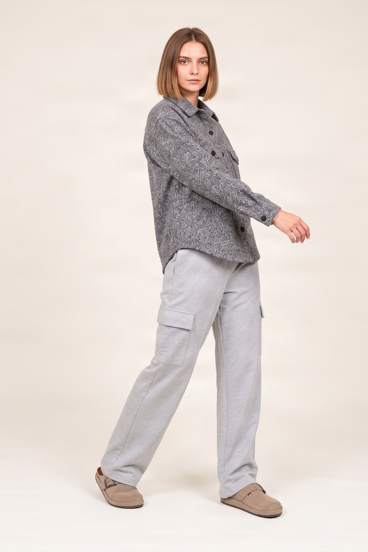 Sobrecamisa Gris Vigoré en Algodón – Lolitas&L