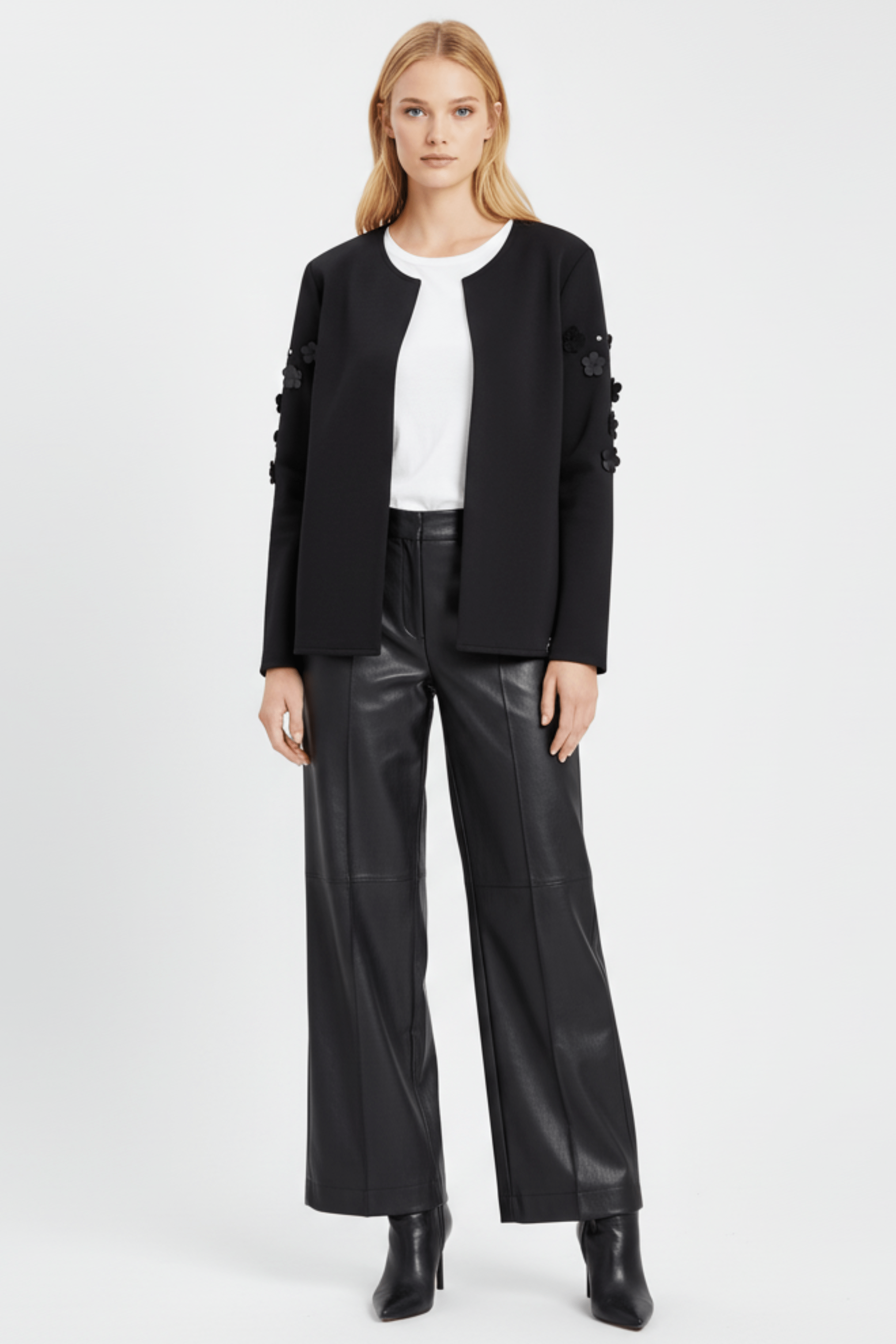 Chaqueta gris antracita duplo con aplicaciones en mangas Lolitas&L - lolitasyl.com