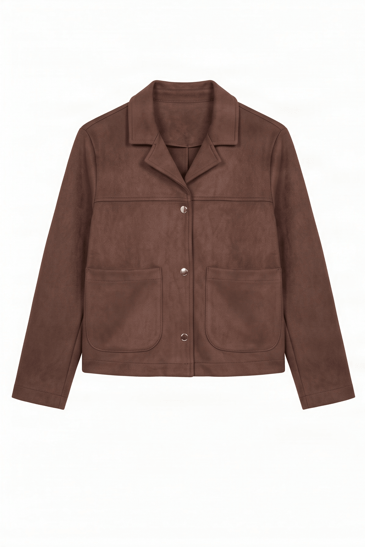 Chaqueta marron corta antelina con automaticos Lolitas&L - lolitasyl.com