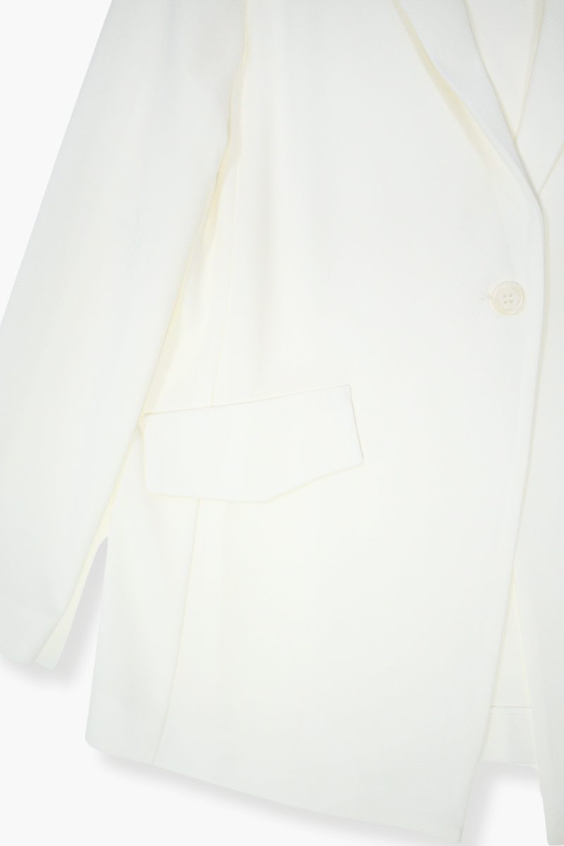 Chaqueta Preloved blanca con solapas y bolsillos Lolitas&L - lolitasyl.com