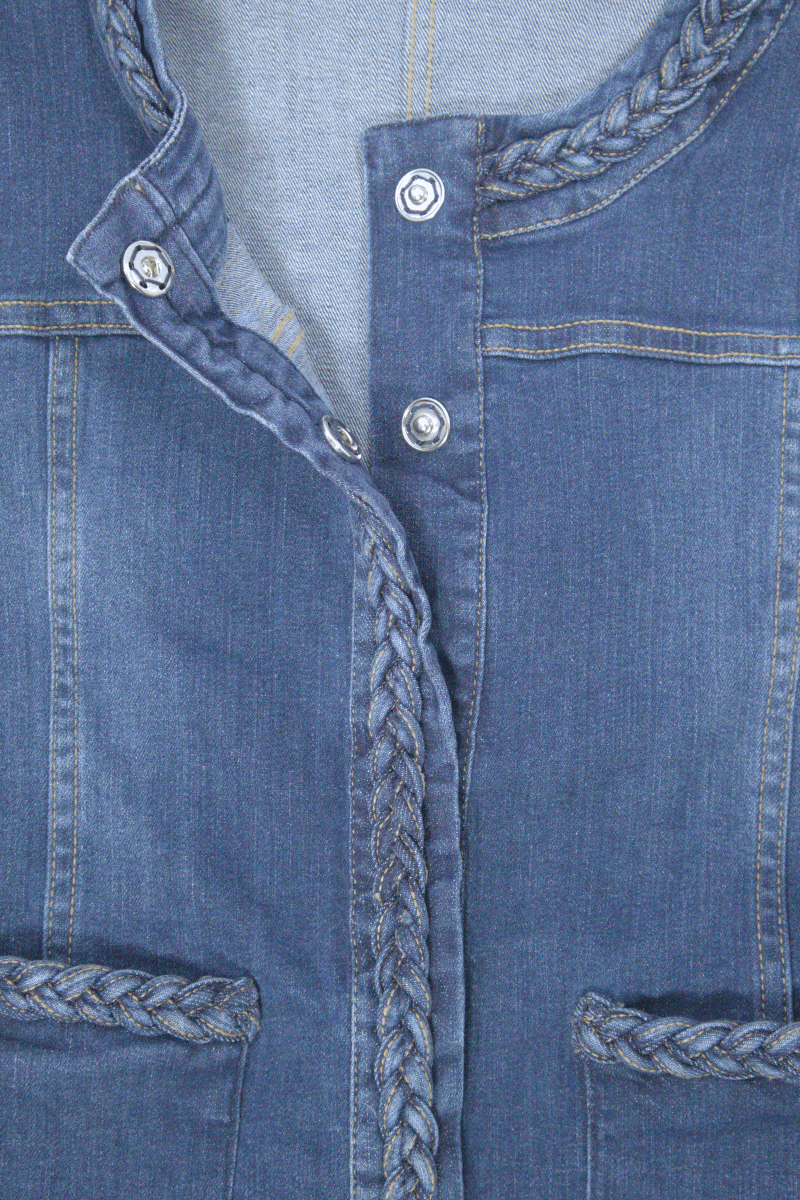 Chaqueta Preloved vaquera azul lavado con trenza Lolitas&L - lolitasyl.com