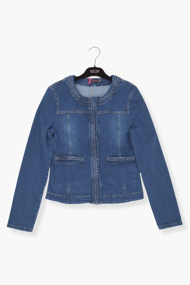 Chaqueta Preloved vaquera azul lavado con trenza Lolitas&L - lolitasyl.com