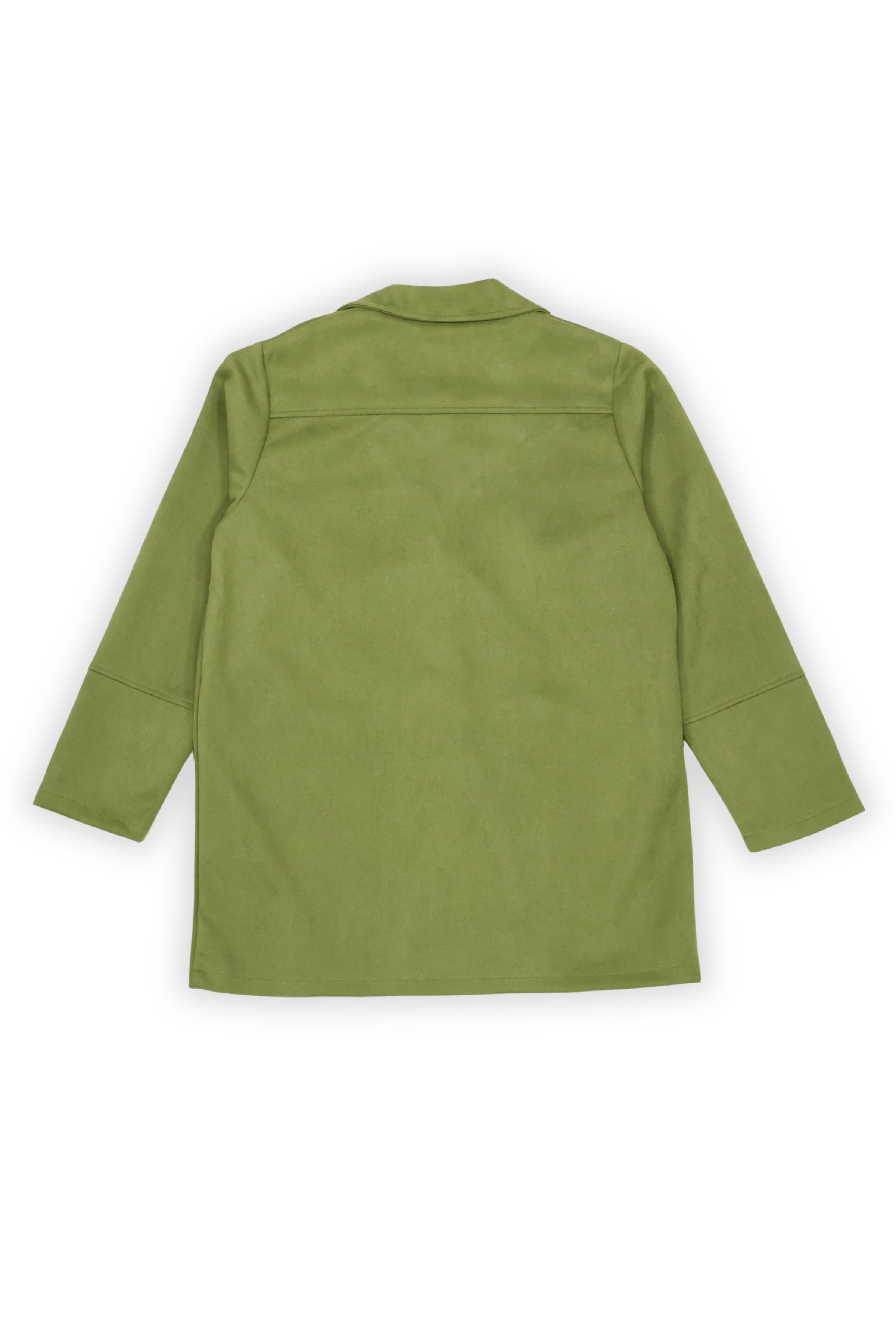 Chaqueta verde antelina larga con botones forrados Lolitas&L - lolitasyl.com