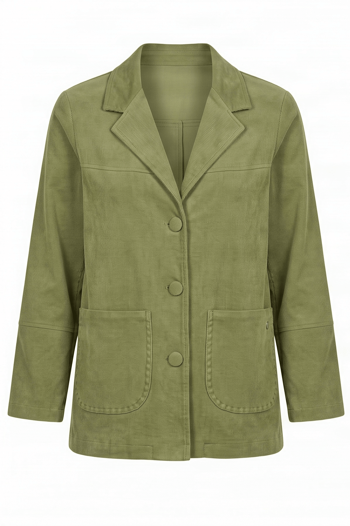 Chaqueta verde antelina larga con botones forrados Lolitas&L - lolitasyl.com