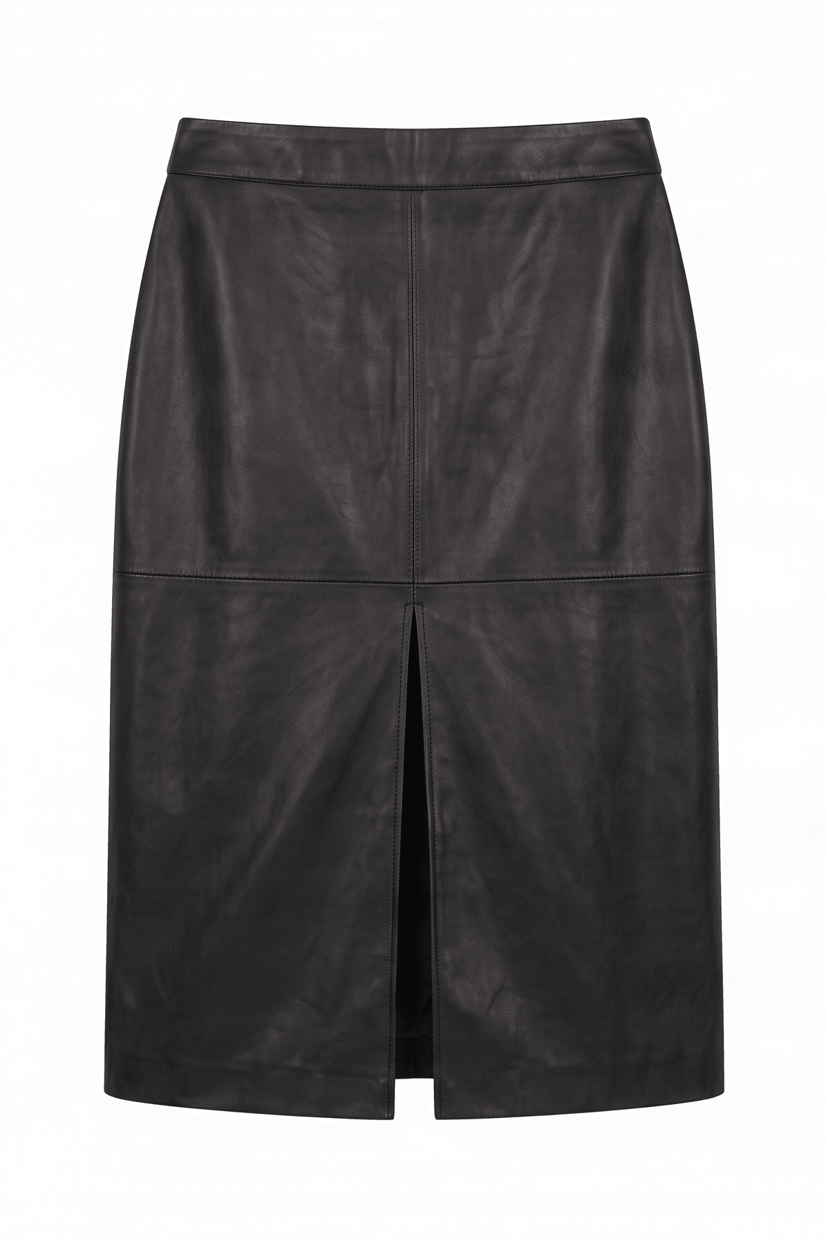 Falda negra polipiel larga con abertura Lolitas&L - lolitasyl.com