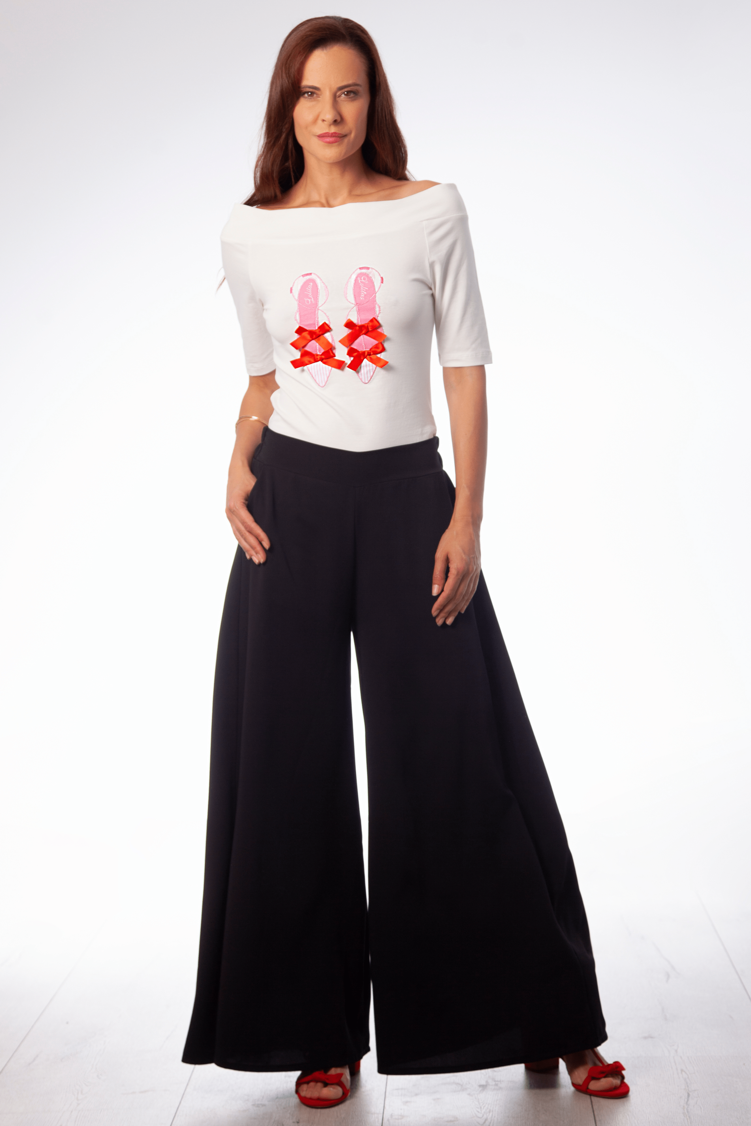 Falda pantalon negra con goma Lolitas&L - lolitasyl.com