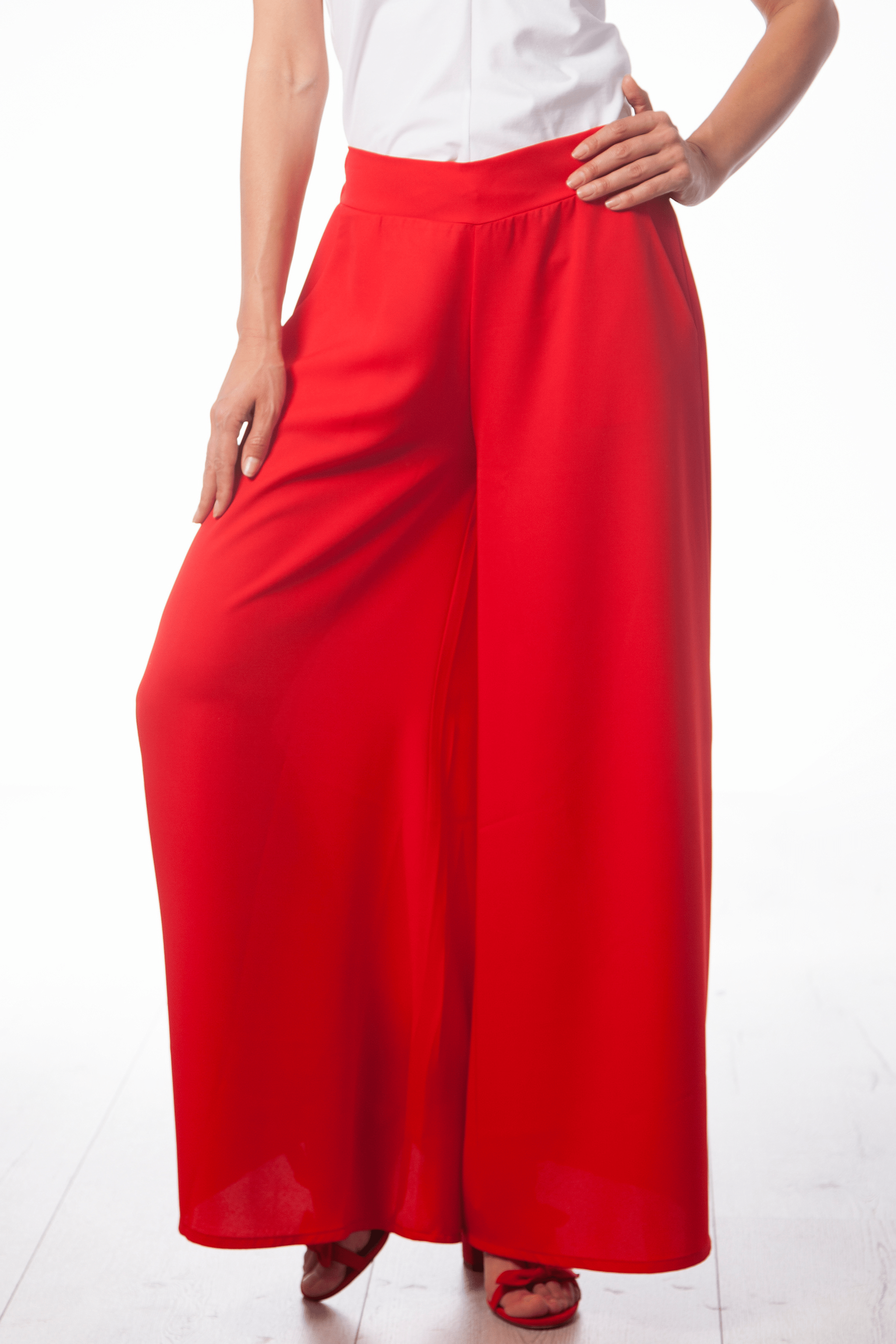 Falda pantalon roja con goma Lolitas&L - lolitasyl.com