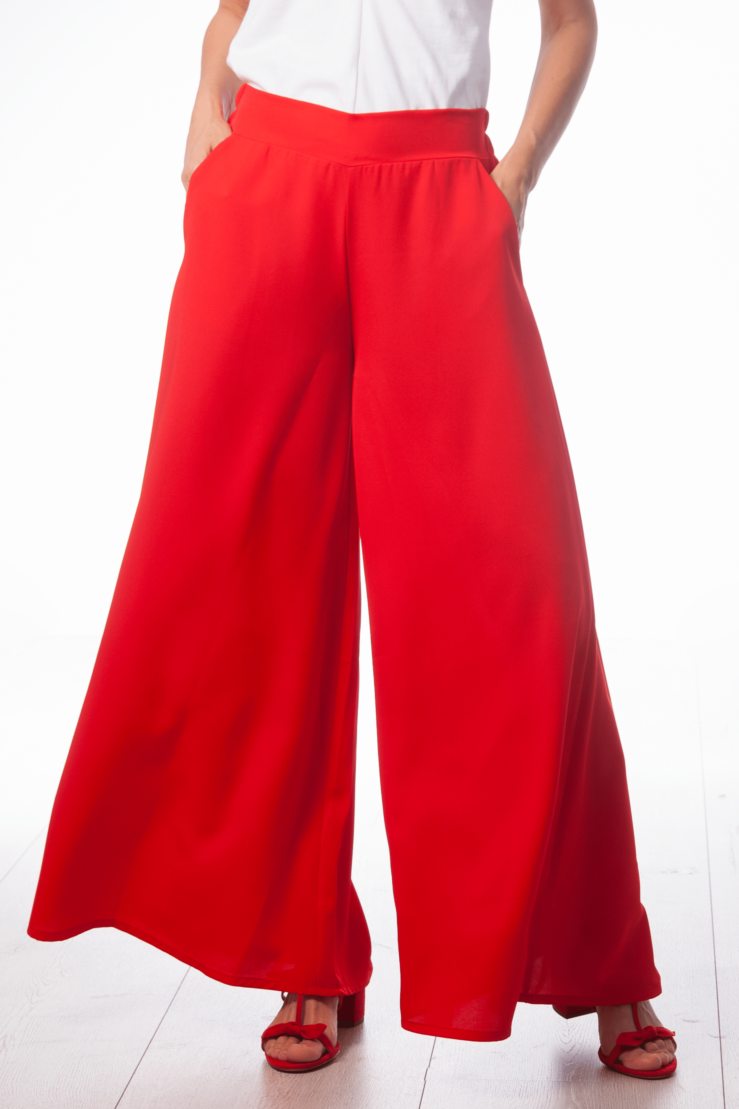 Falda pantalon roja con goma Lolitas&L - lolitasyl.com