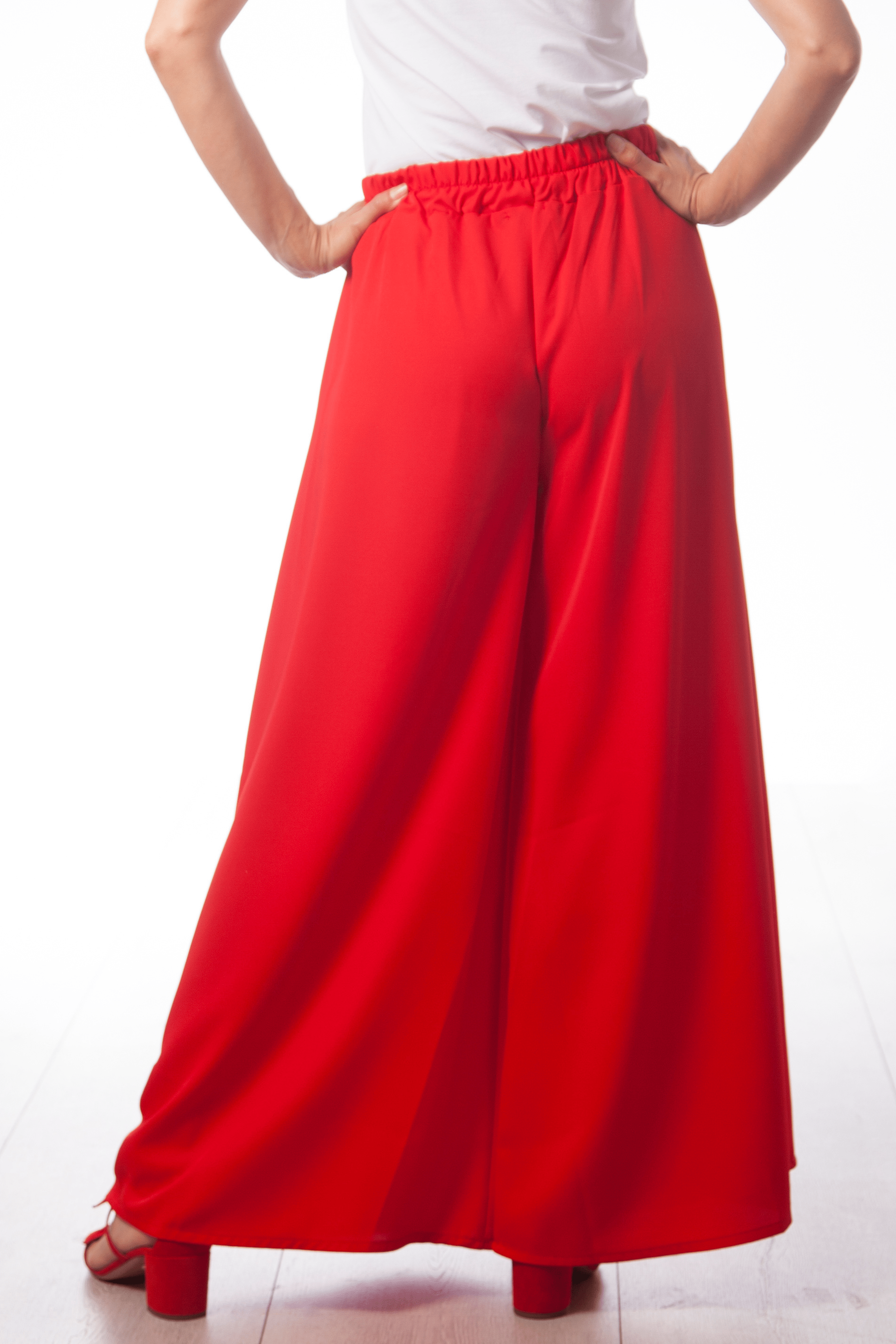 Falda pantalon roja con goma Lolitas&L - lolitasyl.com