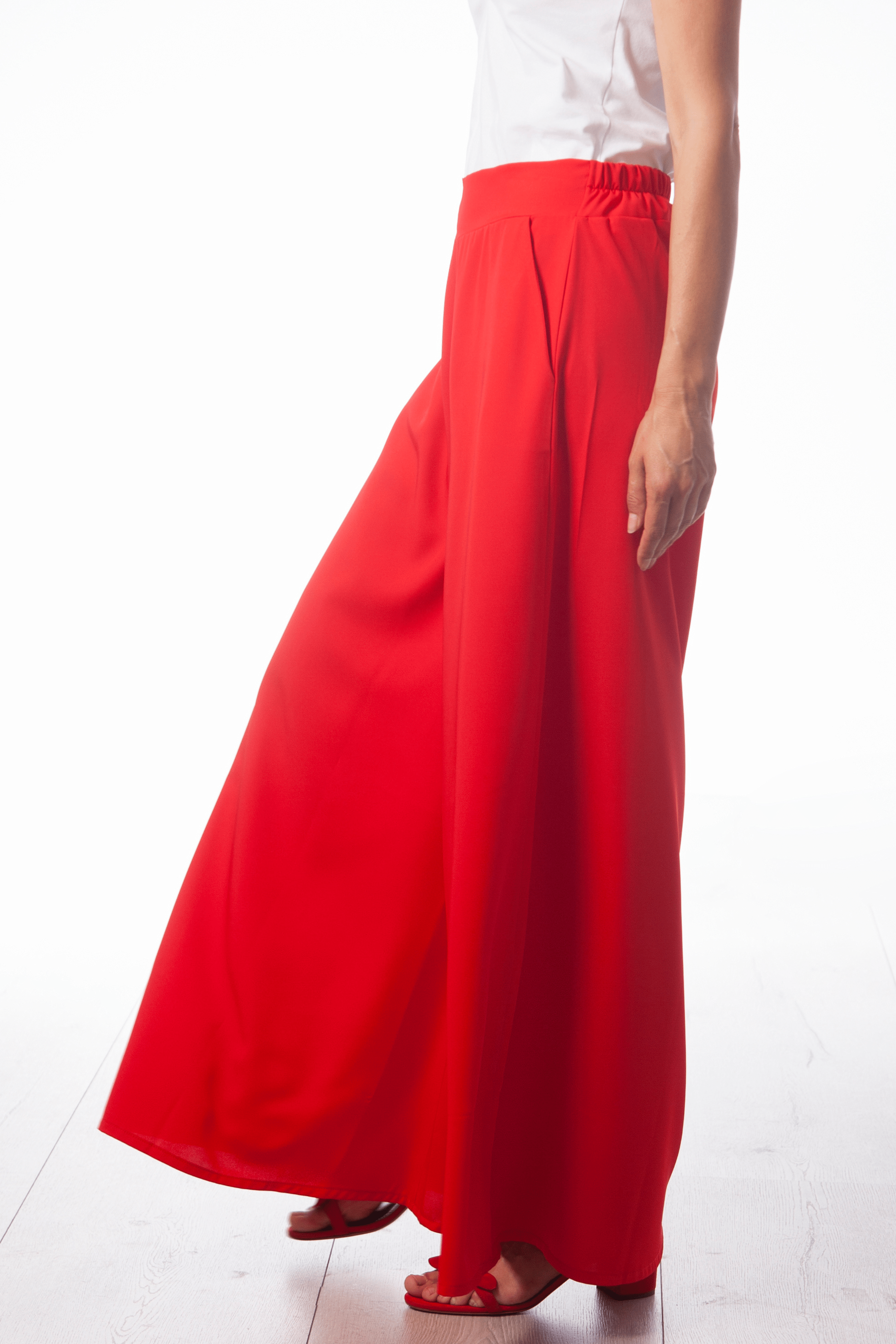 Falda pantalon roja con goma Lolitas&L - lolitasyl.com