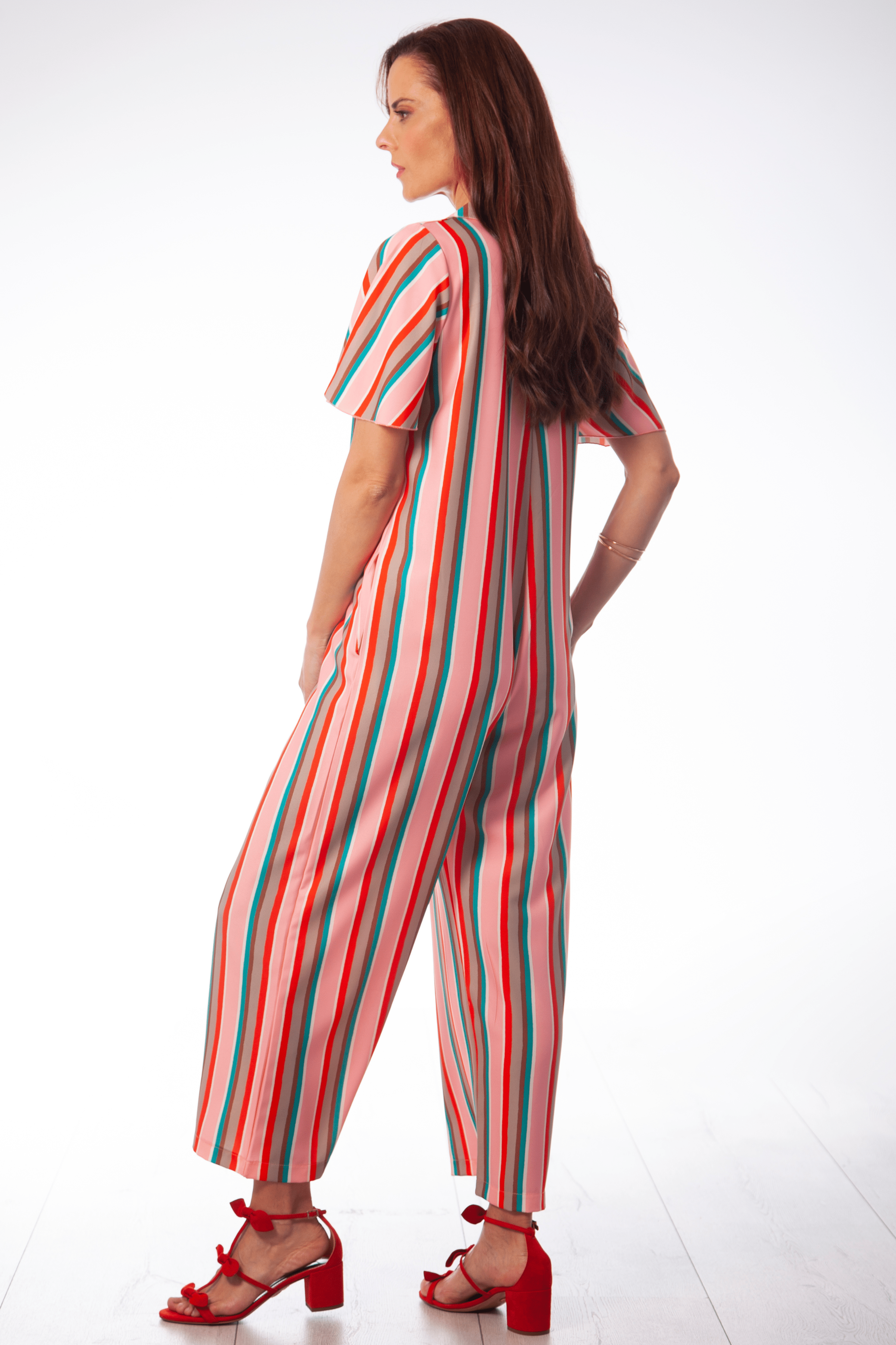 Jumpsuite rayas rosa pierna ancha Lolitas&L - lolitasyl.com