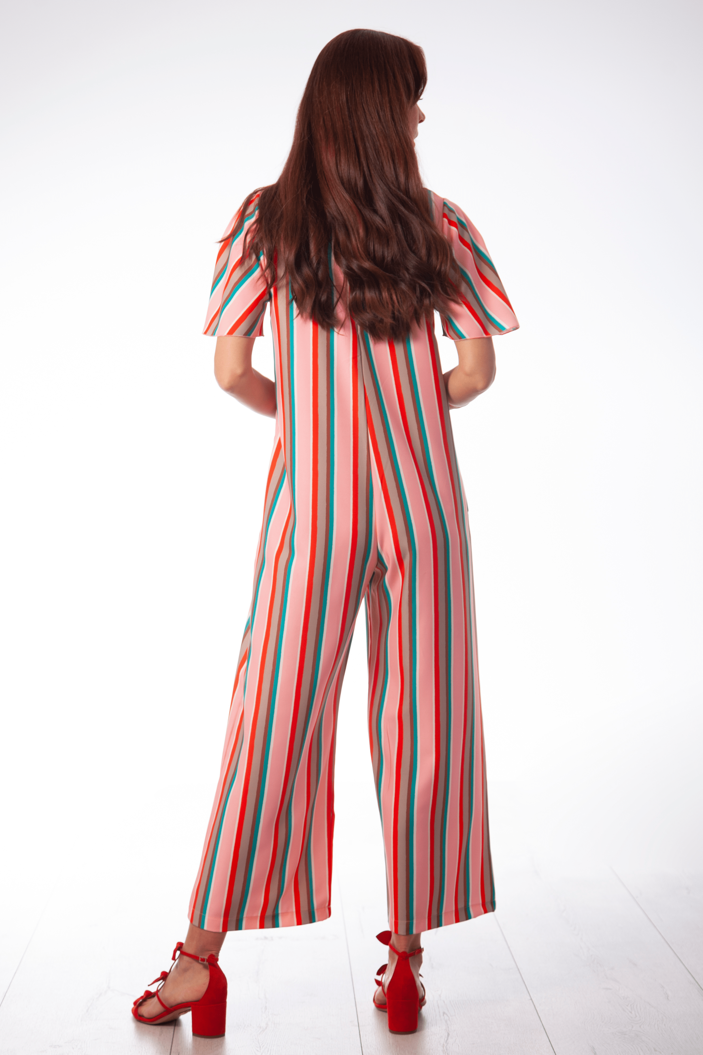 Jumpsuite rayas rosa pierna ancha Lolitas&L - lolitasyl.com