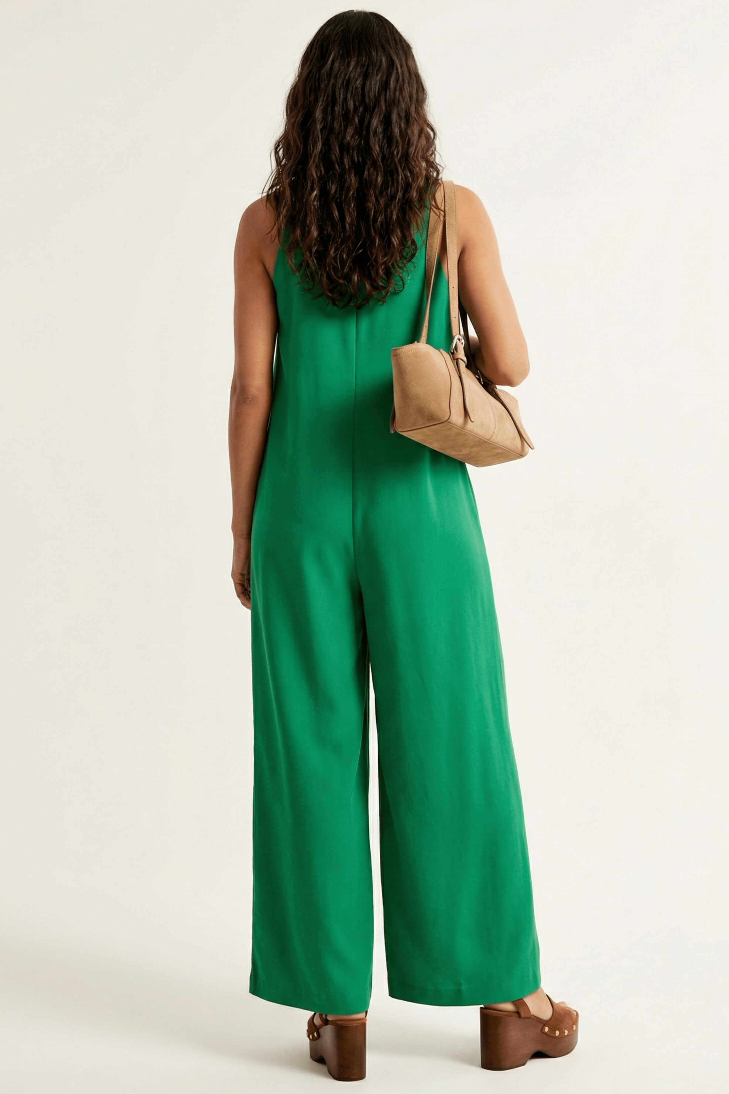 Jumpsuite verde hierba amplio con tirantes Lolitas&L - lolitasyl.com