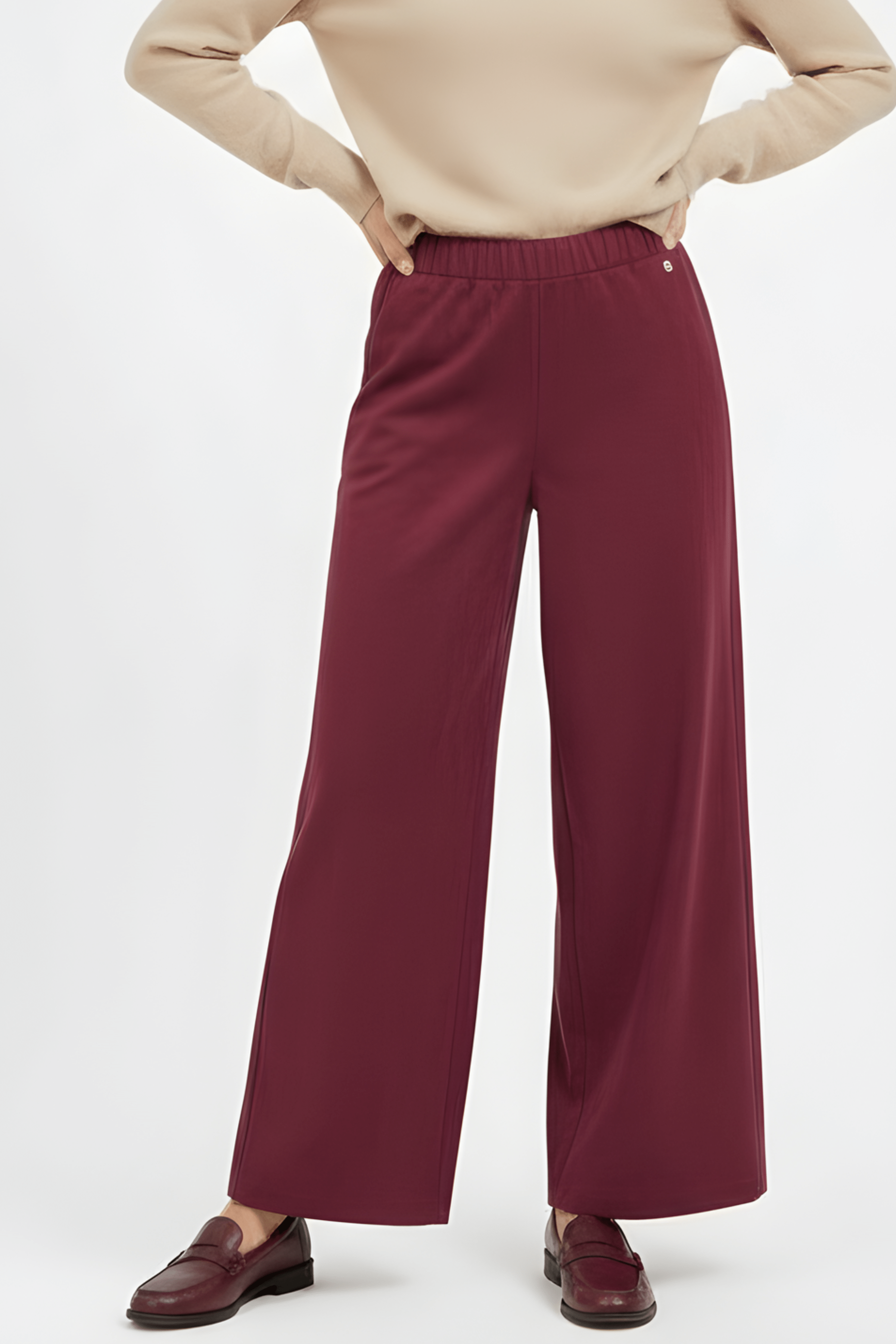 Pantalon antelina granate con cremallera en la espada Lolitas&L - lolitasyl.com