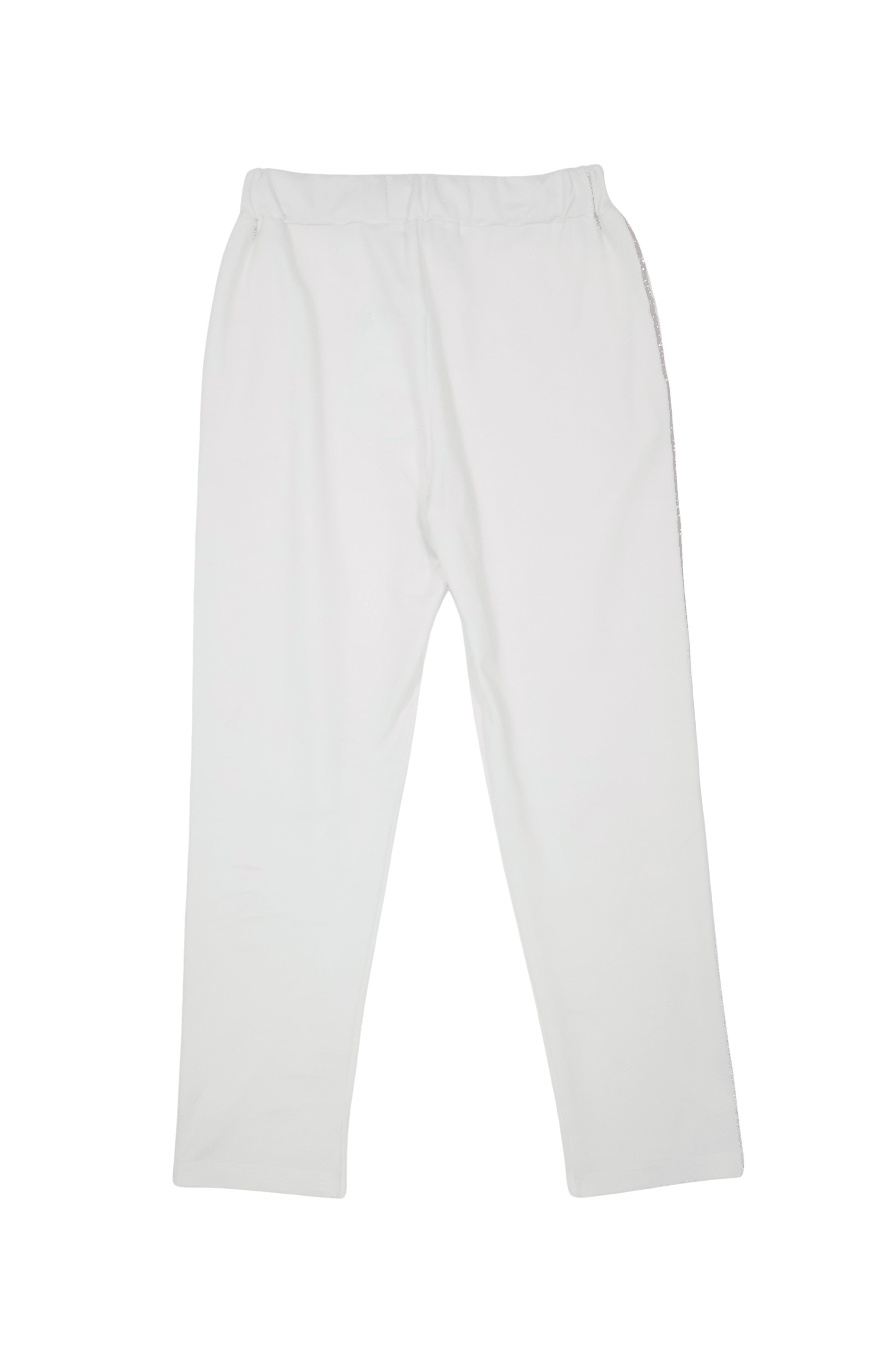 Pantalon blanco algodon con goma y tira de lourex LolitasyL - lolitasyl.com