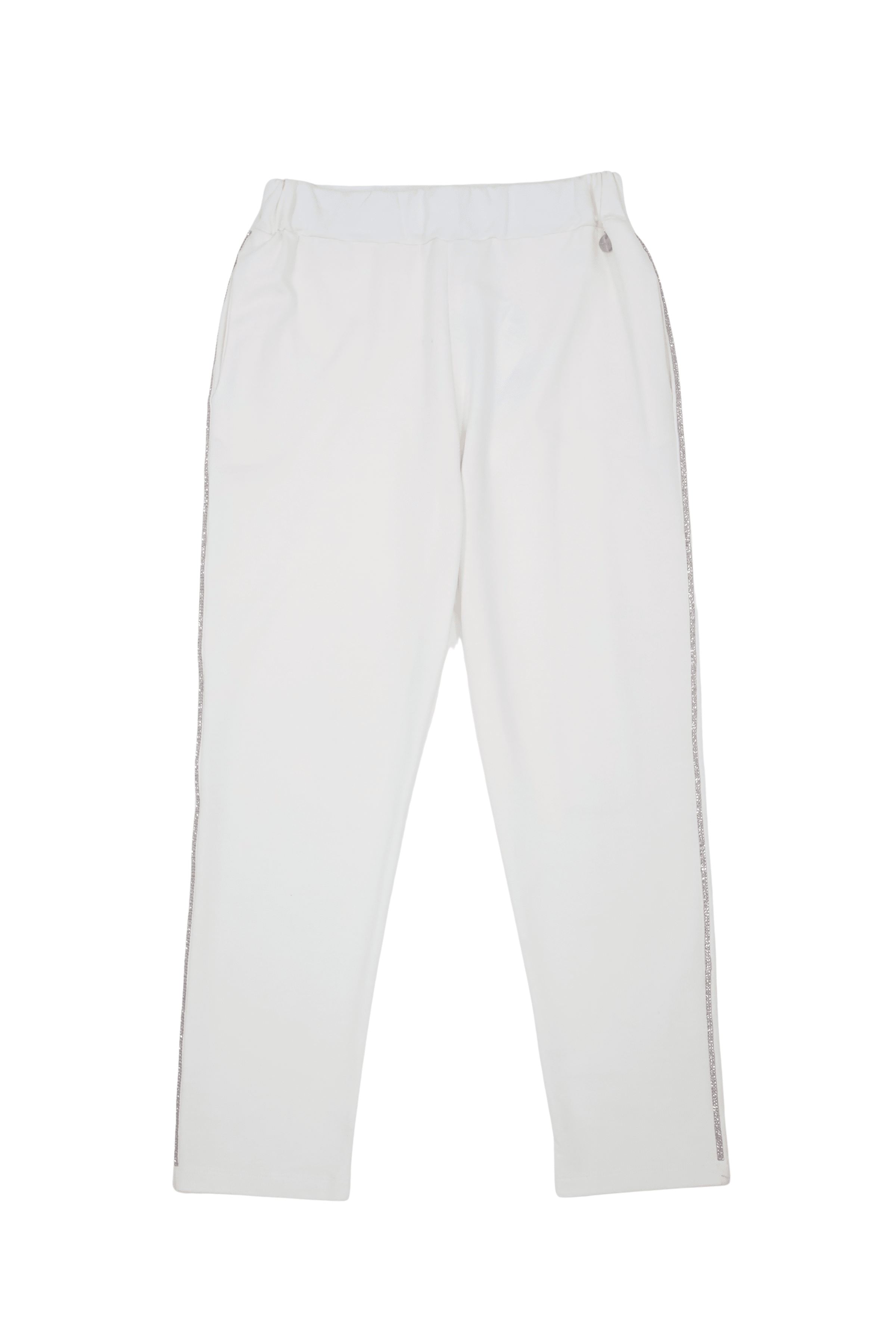 Pantalon blanco algodon con goma y tira de lourex LolitasyL - lolitasyl.com
