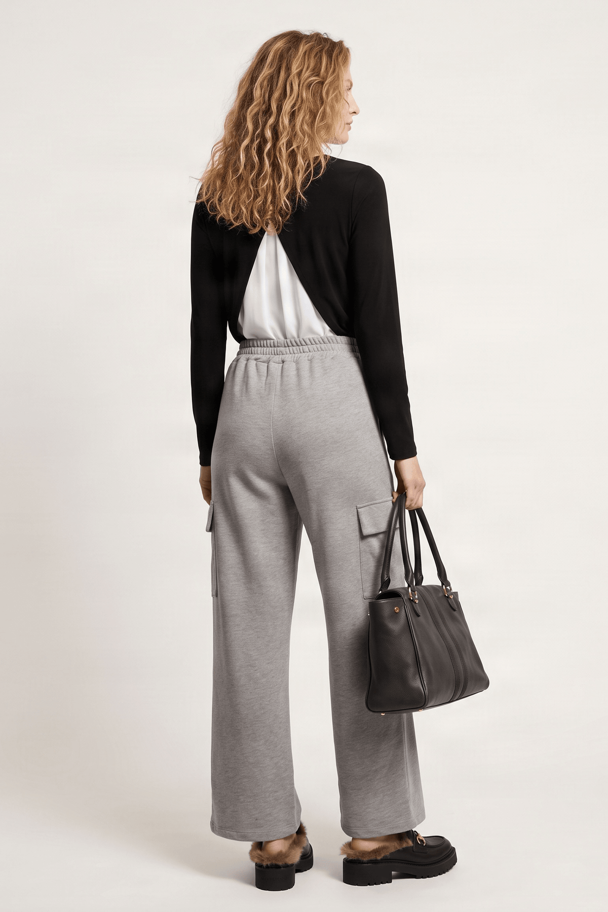 Pantalon gris algodon con bolsillos en el costado Lolitas&L - lolitasyl.com