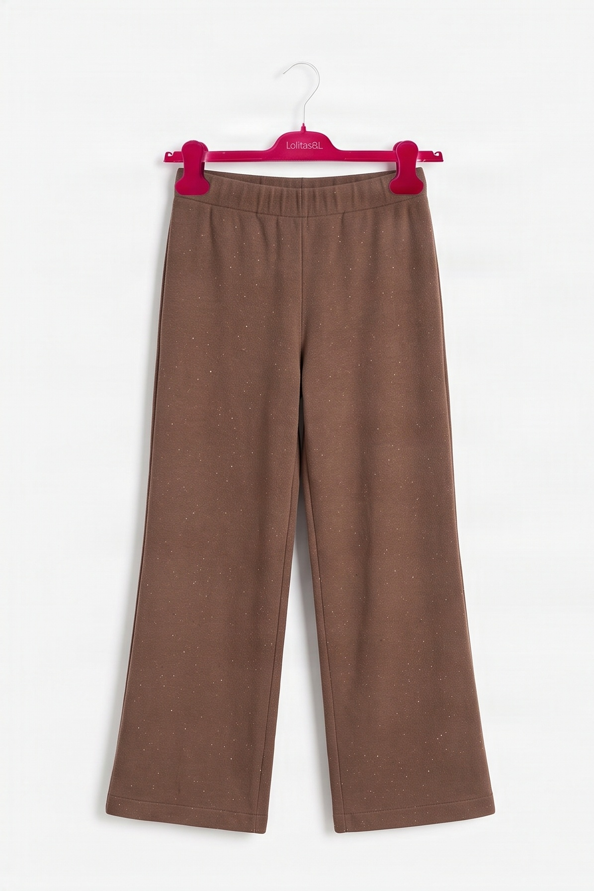 Pantalón Ancho Marrón con Strass Preloved