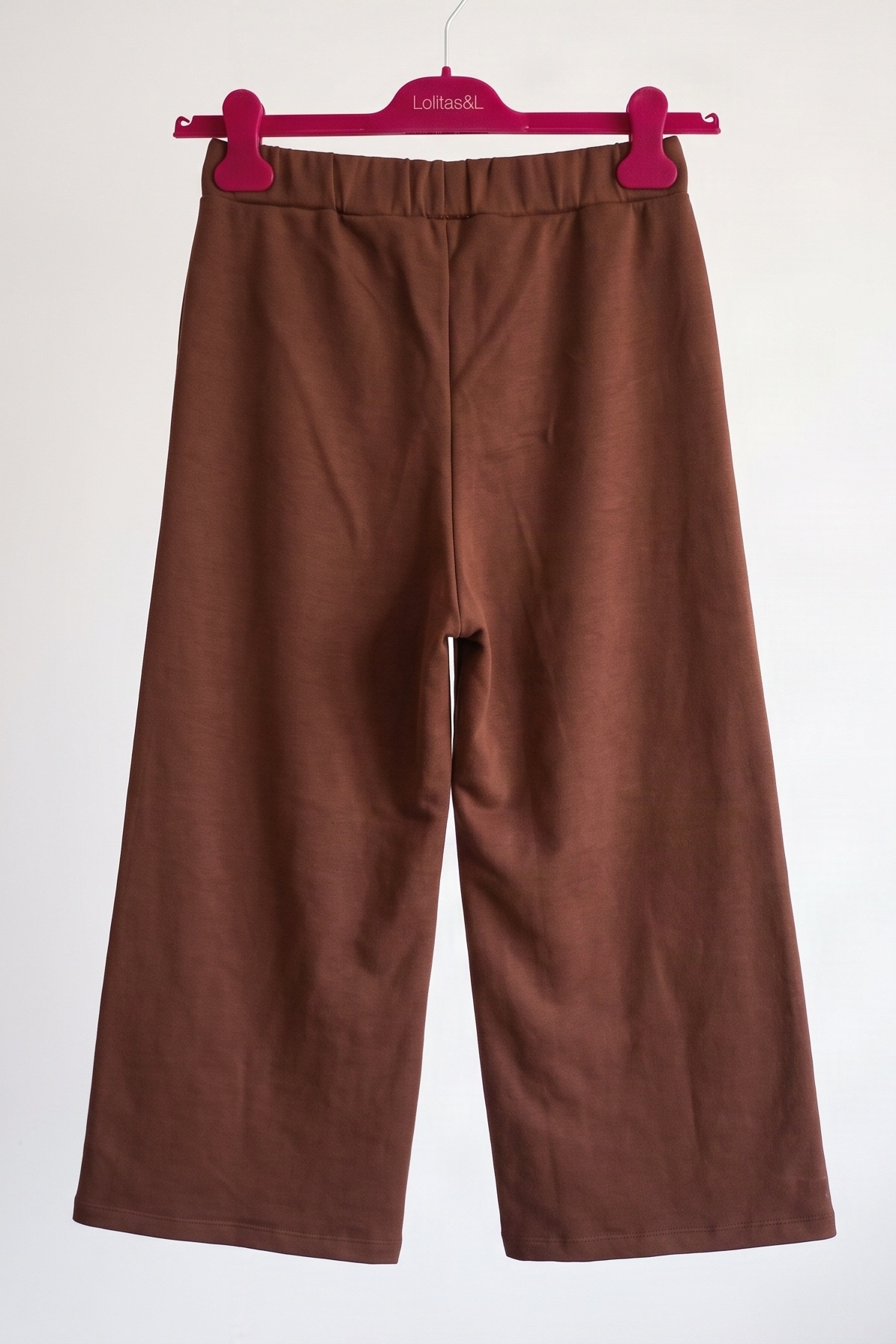 Pantalón de Punto Marrón con Cintura Elástica Preloved