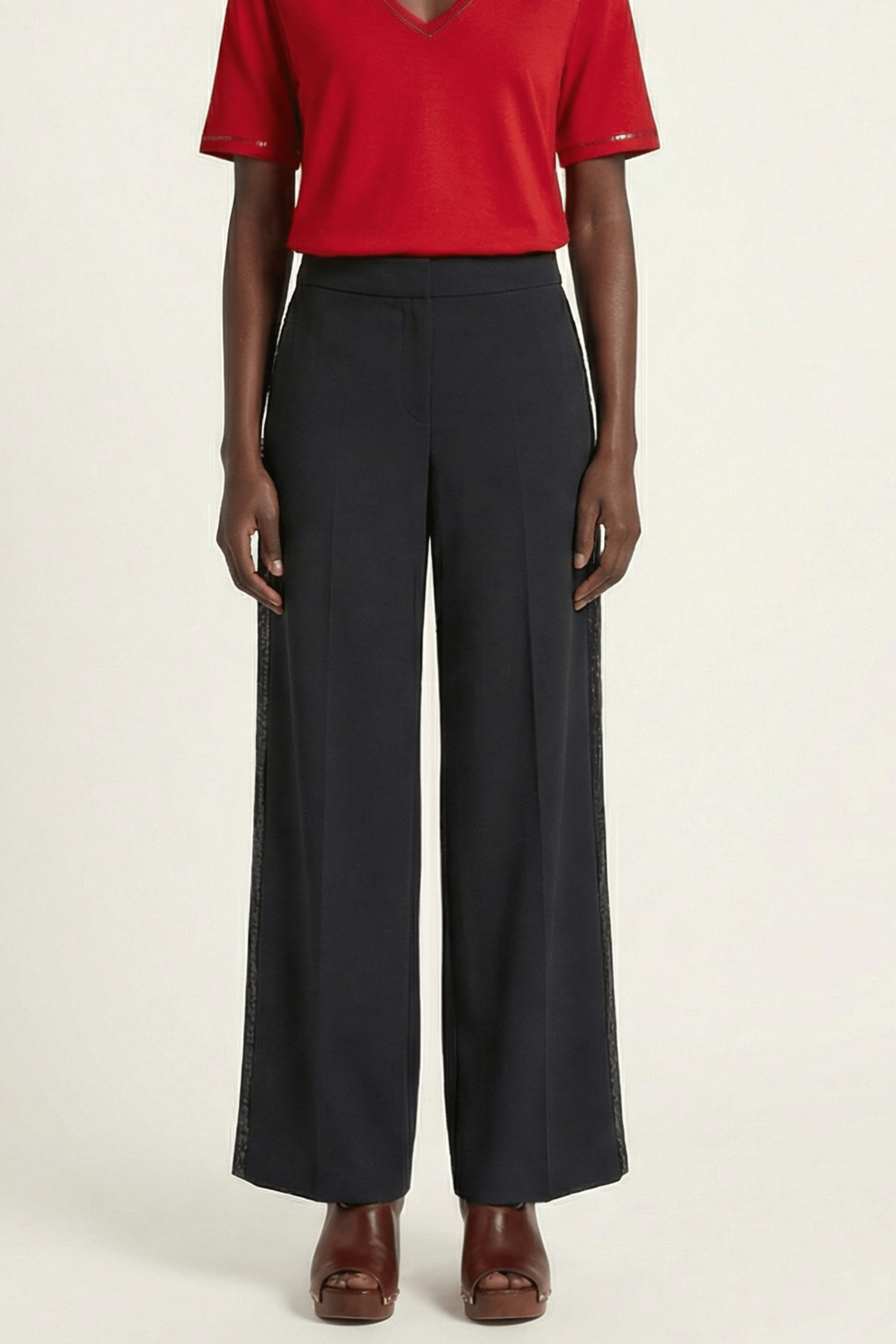 Pantalon negro ancho con goma Lolitas&L - lolitasyl.com