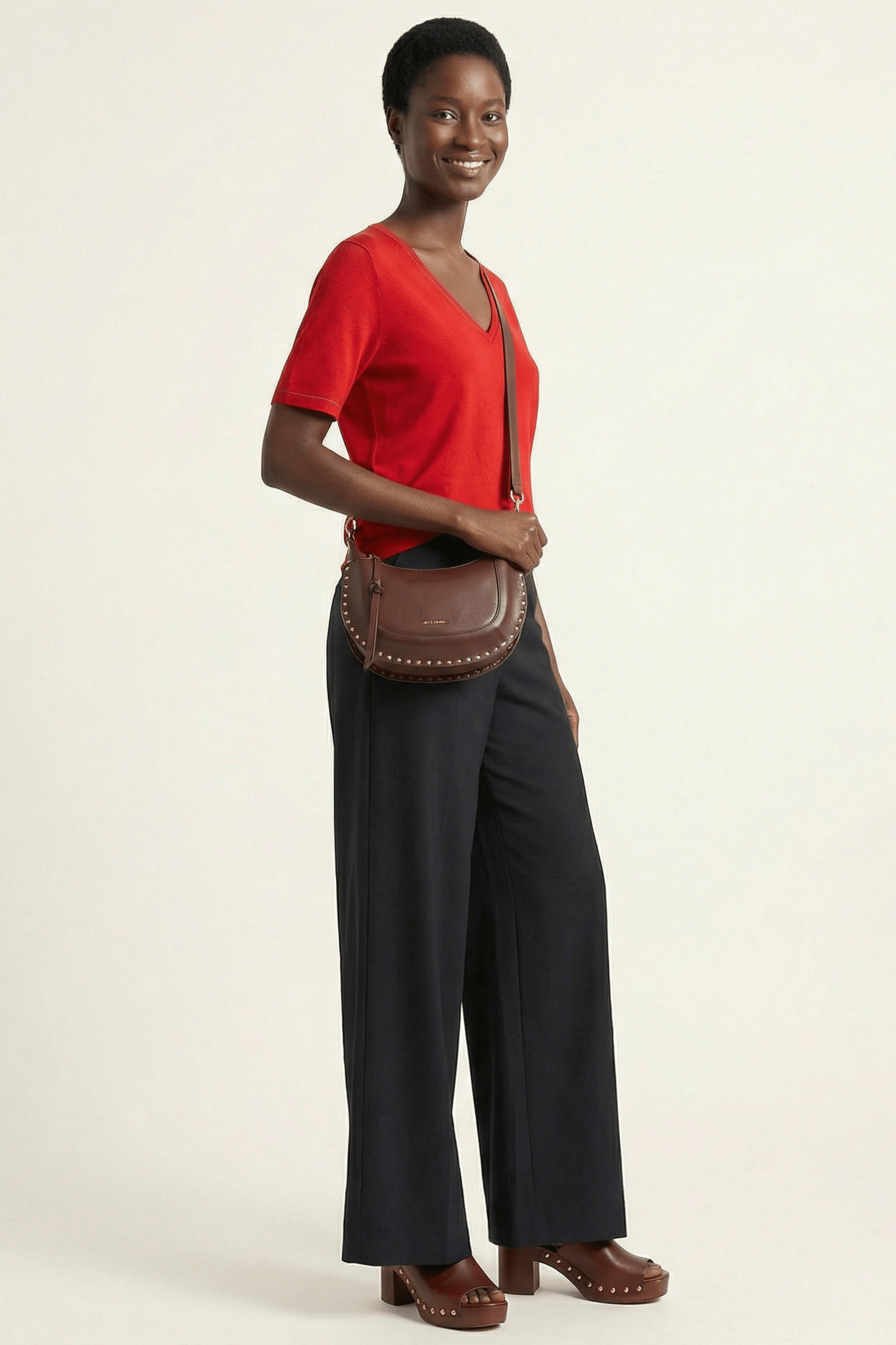 Pantalon negro ancho con goma Lolitas&L - lolitasyl.com